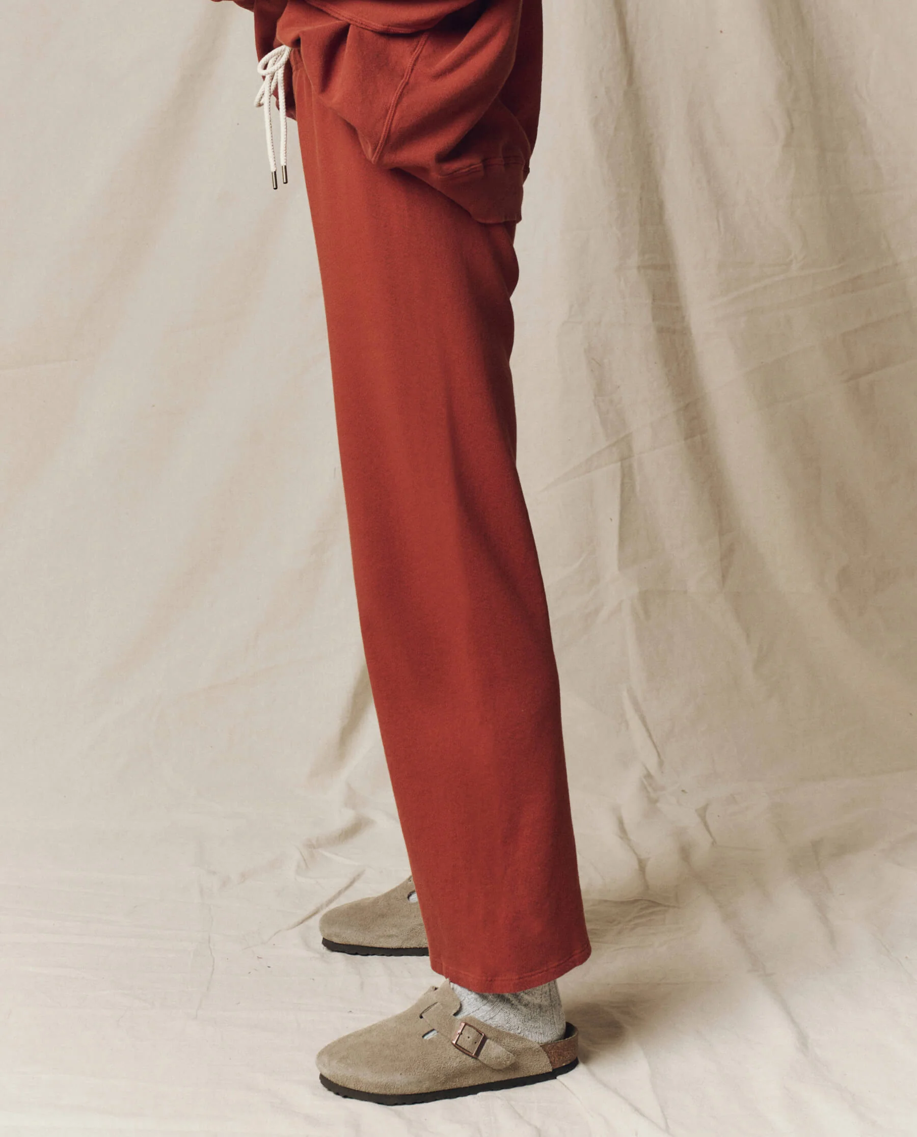 The Lap Sweatpant. Solid -- Brick - Image 3