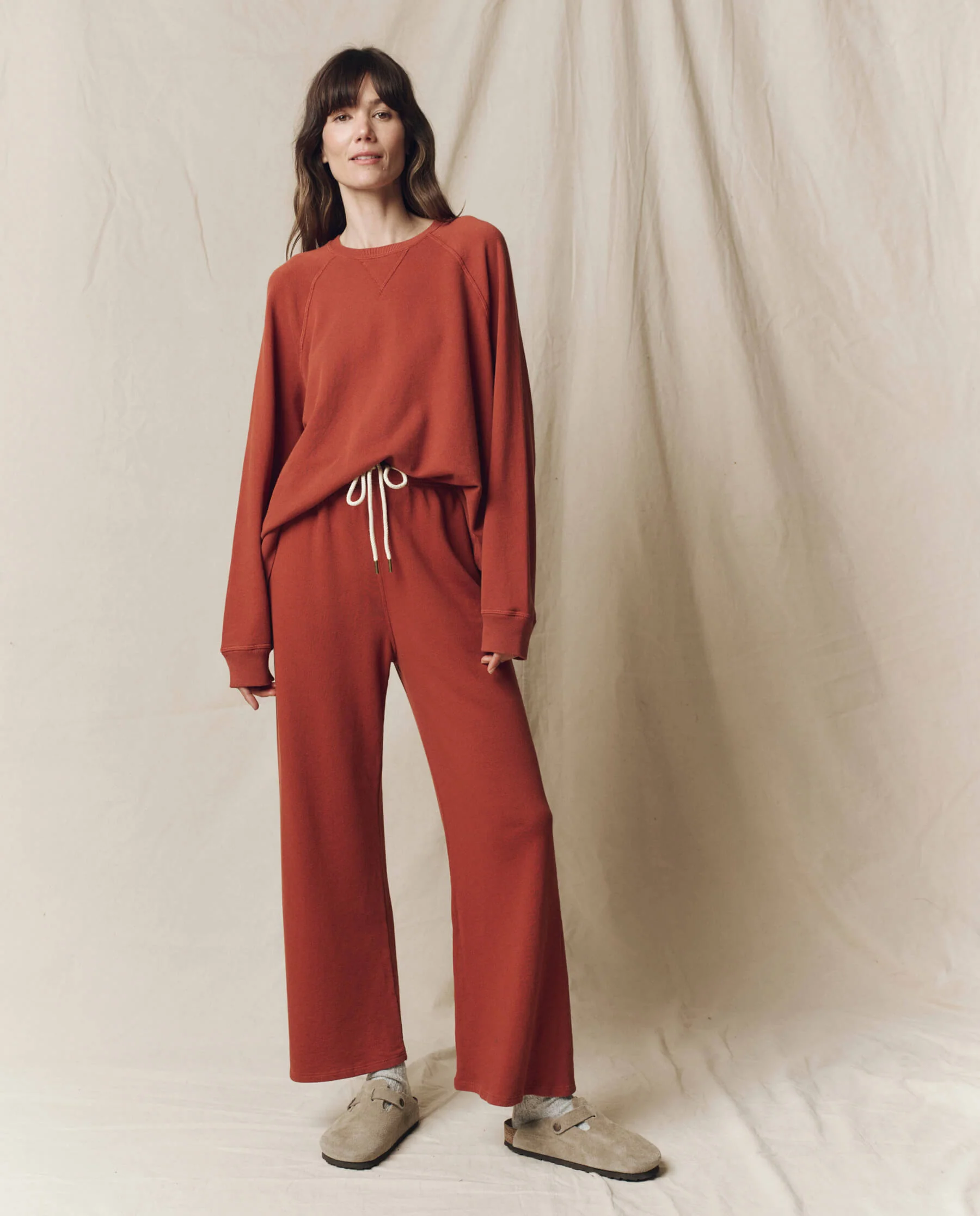 The Lap Sweatpant. Solid -- Brick - Image 4