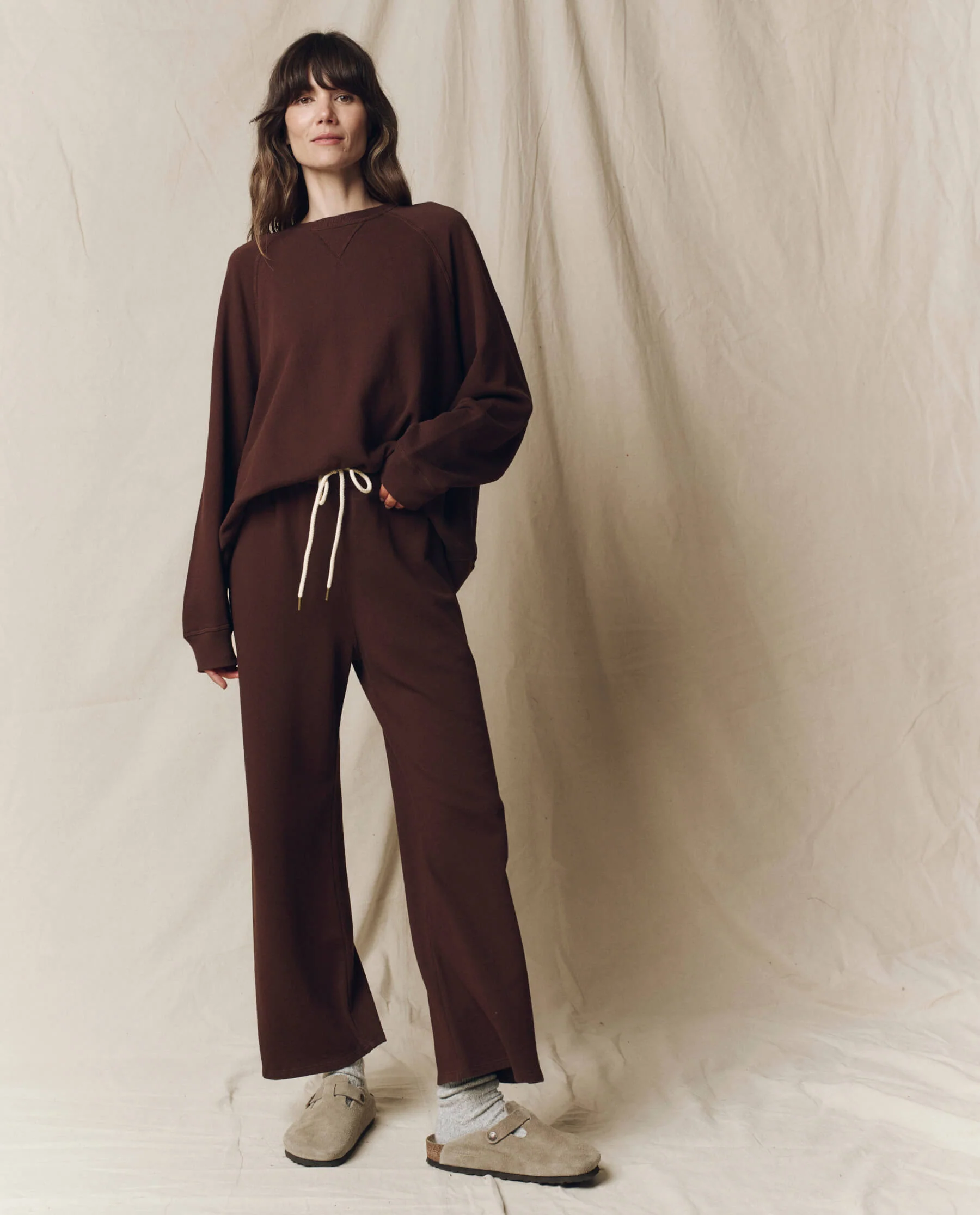The Lap Sweatpant. Solid -- Driftwood - Image 4