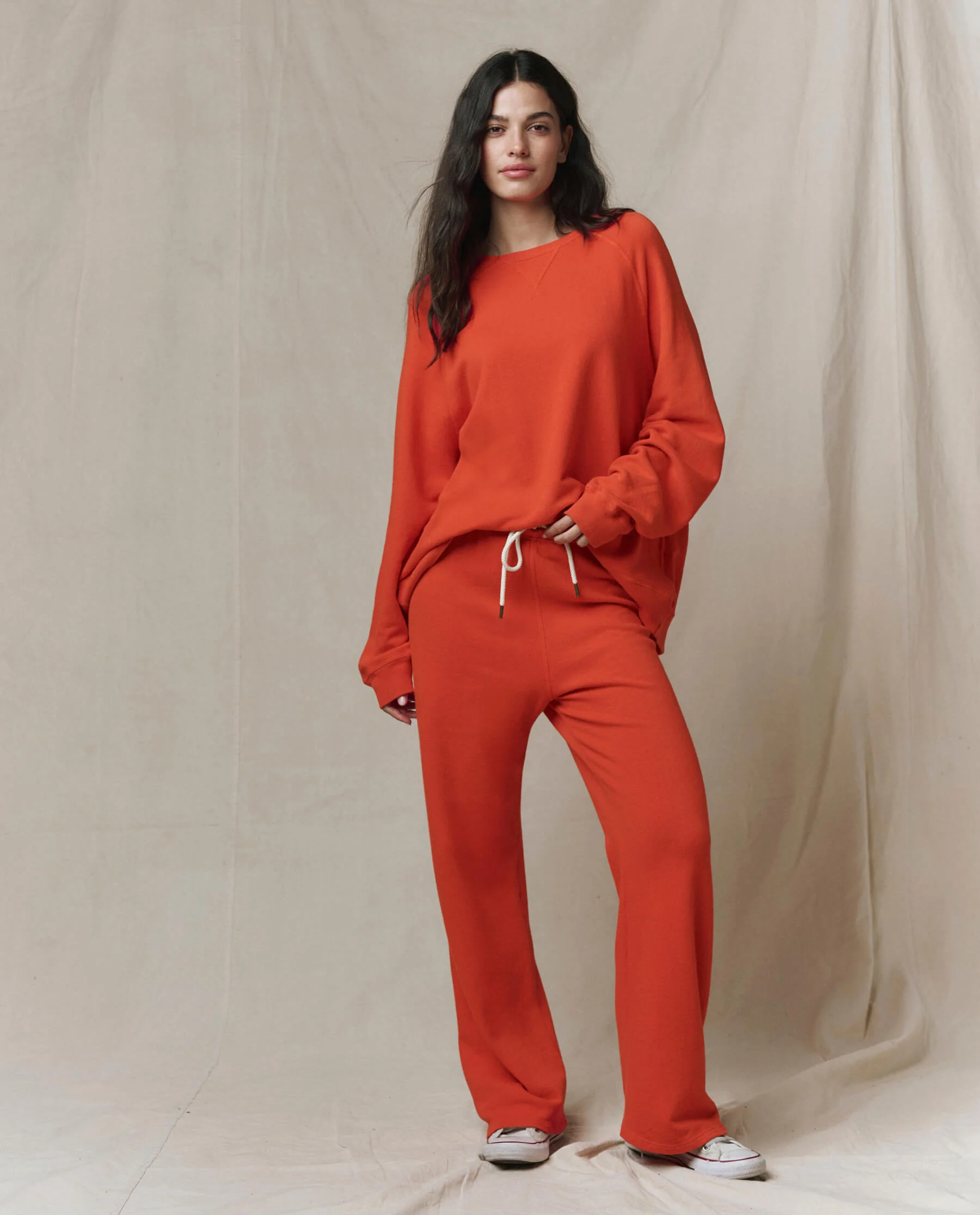 The Lap Sweatpant. Solid -- Persimmon - Image 4