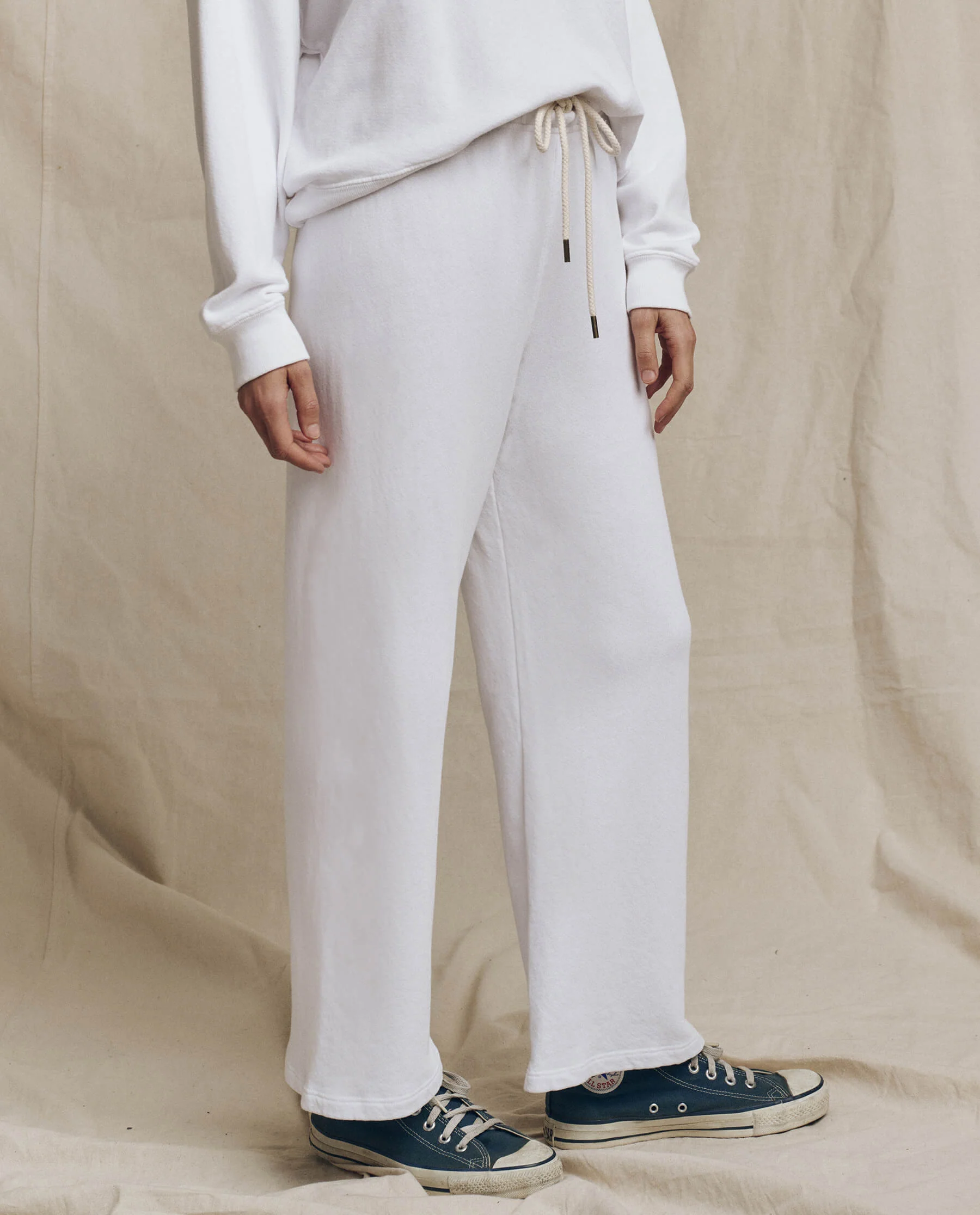 The Lap Sweatpant. Solid -- True White - Image 2