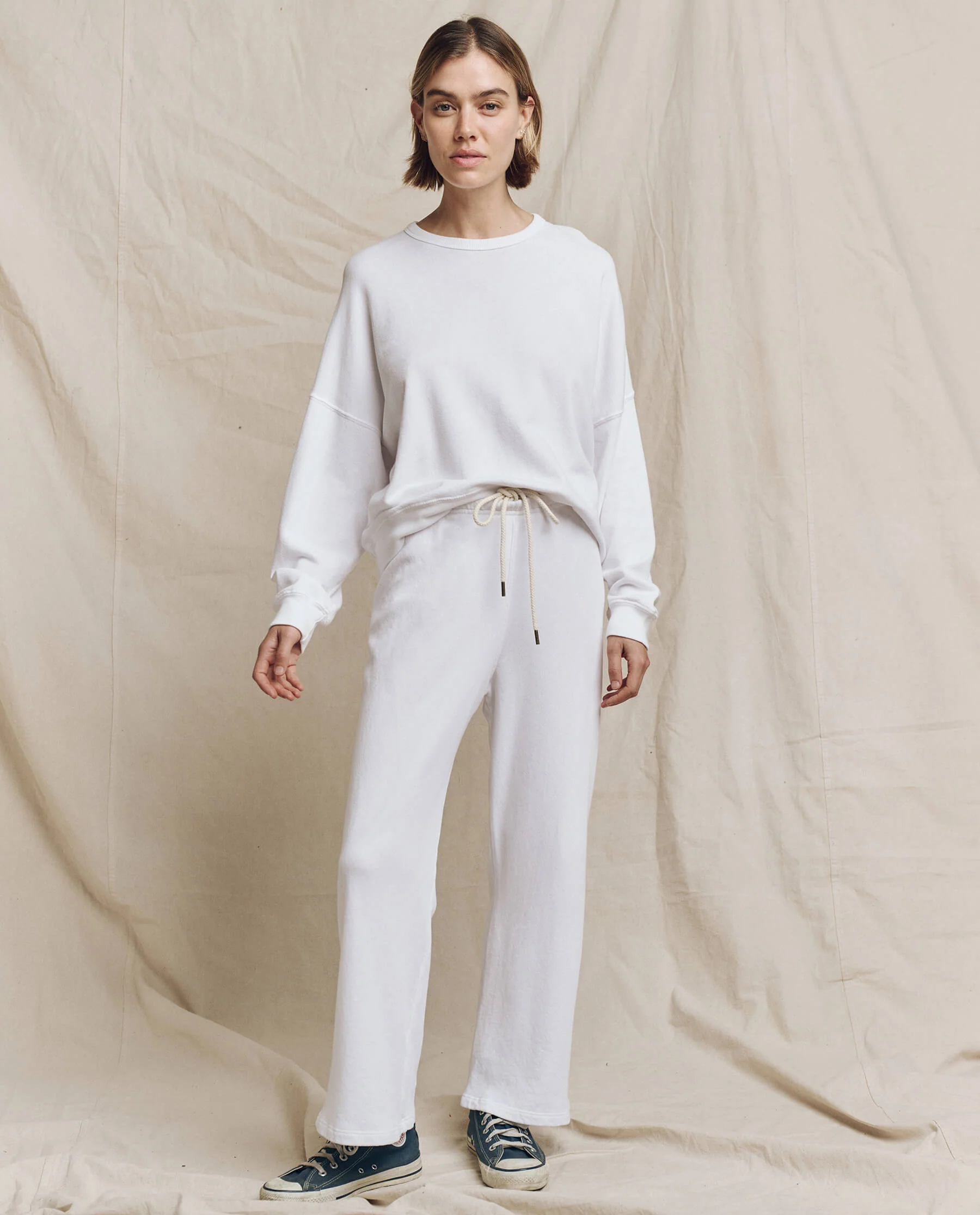 The Lap Sweatpant. Solid -- True White - Image 4