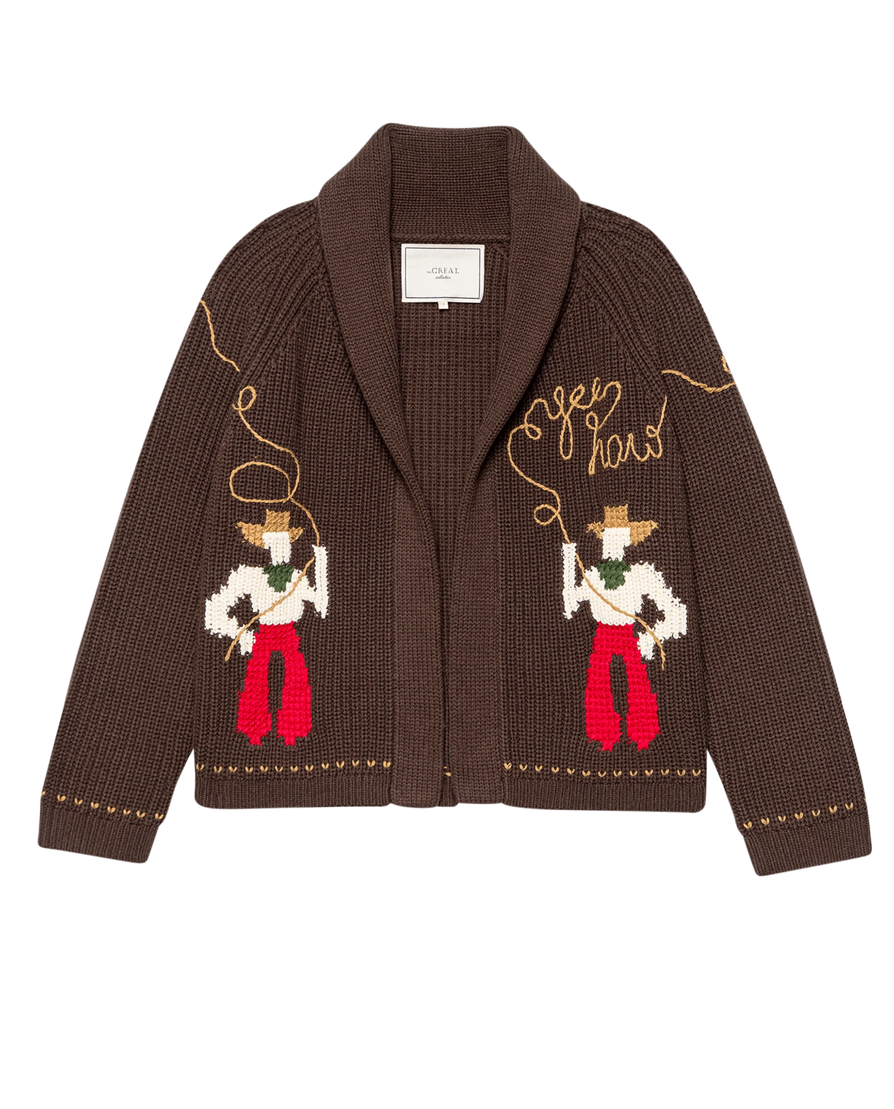 The Lasso Lodge Cardigan. -- Umber - Image 6