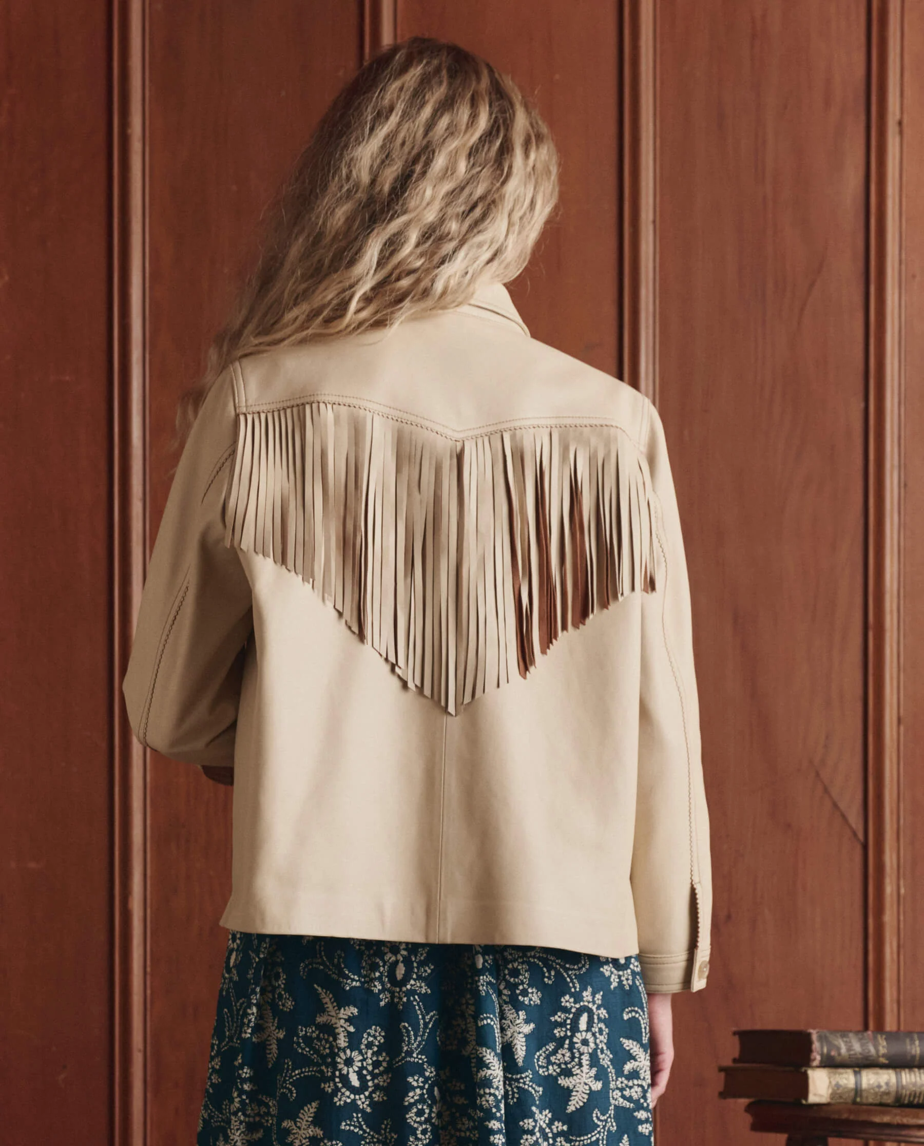 The Leather Fringe Jacket. -- Toasted Almond - Image 2
