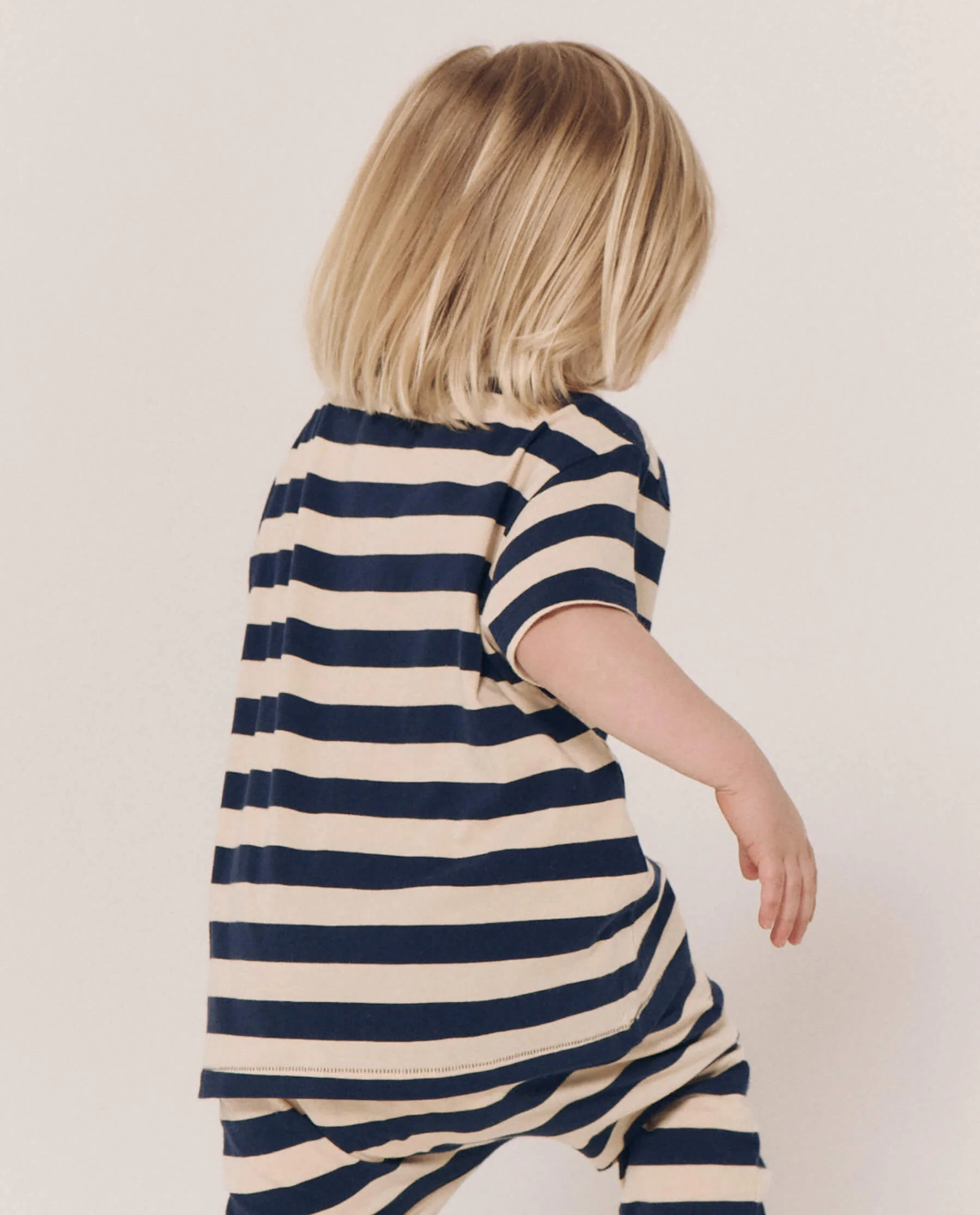 The Little Boxy Crew. Novelty -- Navy and Cream Scholar Stripe - Image 7