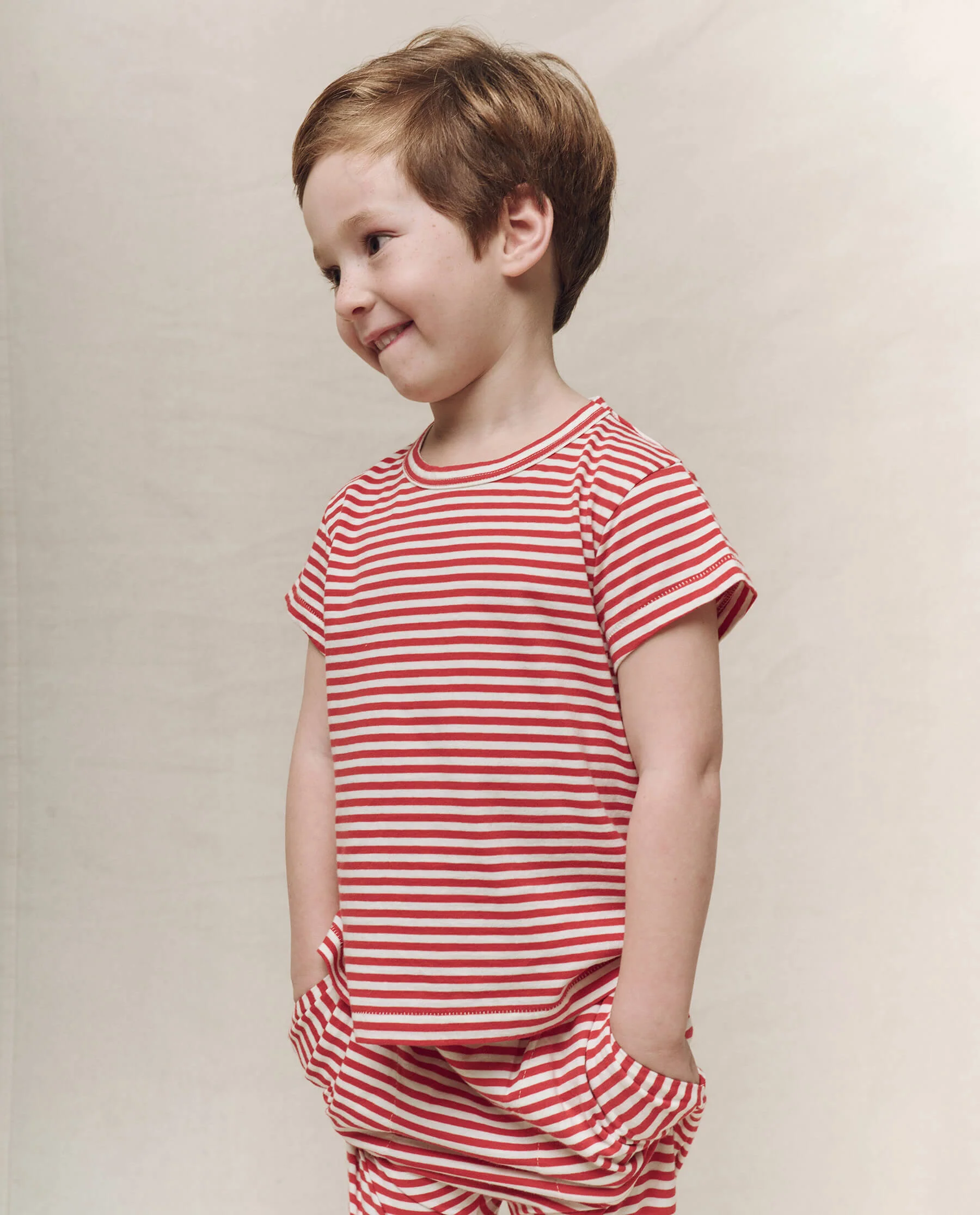 The Little Boxy Crew. Novelty -- Sun Cherry Stripe - Image 3