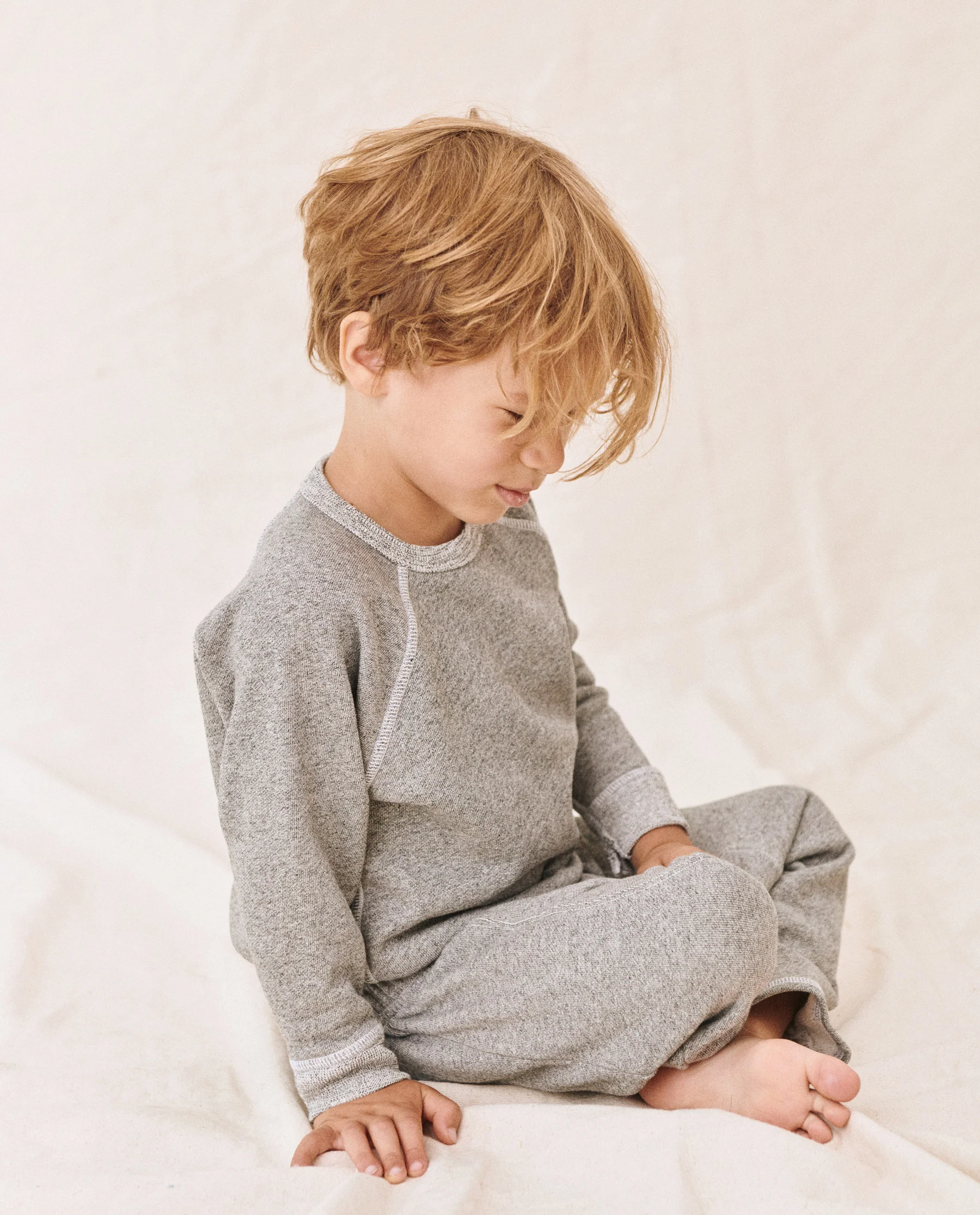 The Little College Sweatshirt. Solid -- Varsity Grey - Image 2