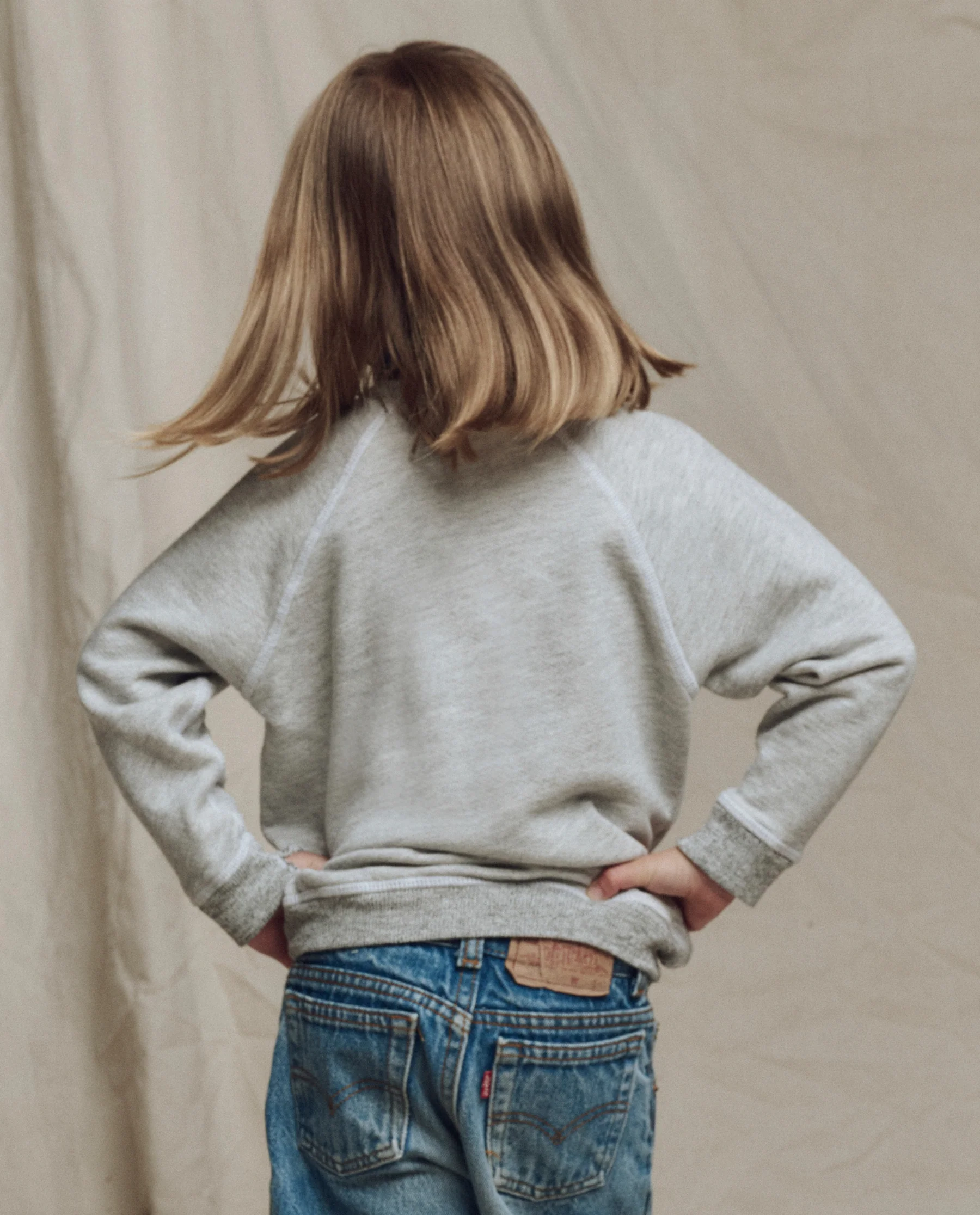 The Little College Sweatshirt w/ Rider Graphic. Novelty -- Soft Heather Grey - Image 2