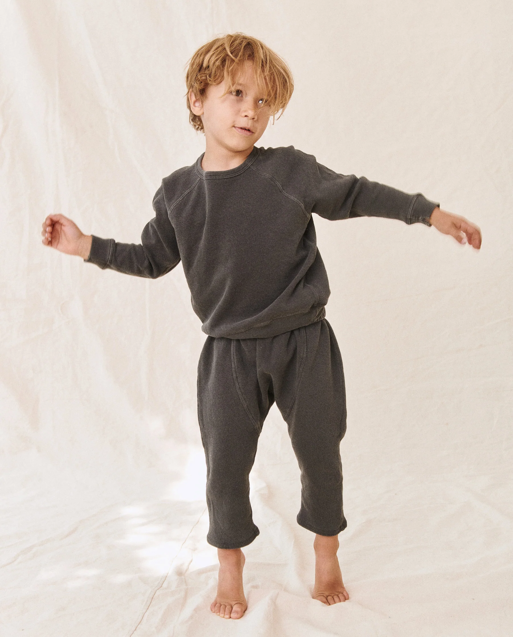 The Little College Sweatshirt. Solid -- Washed Black - Image 2