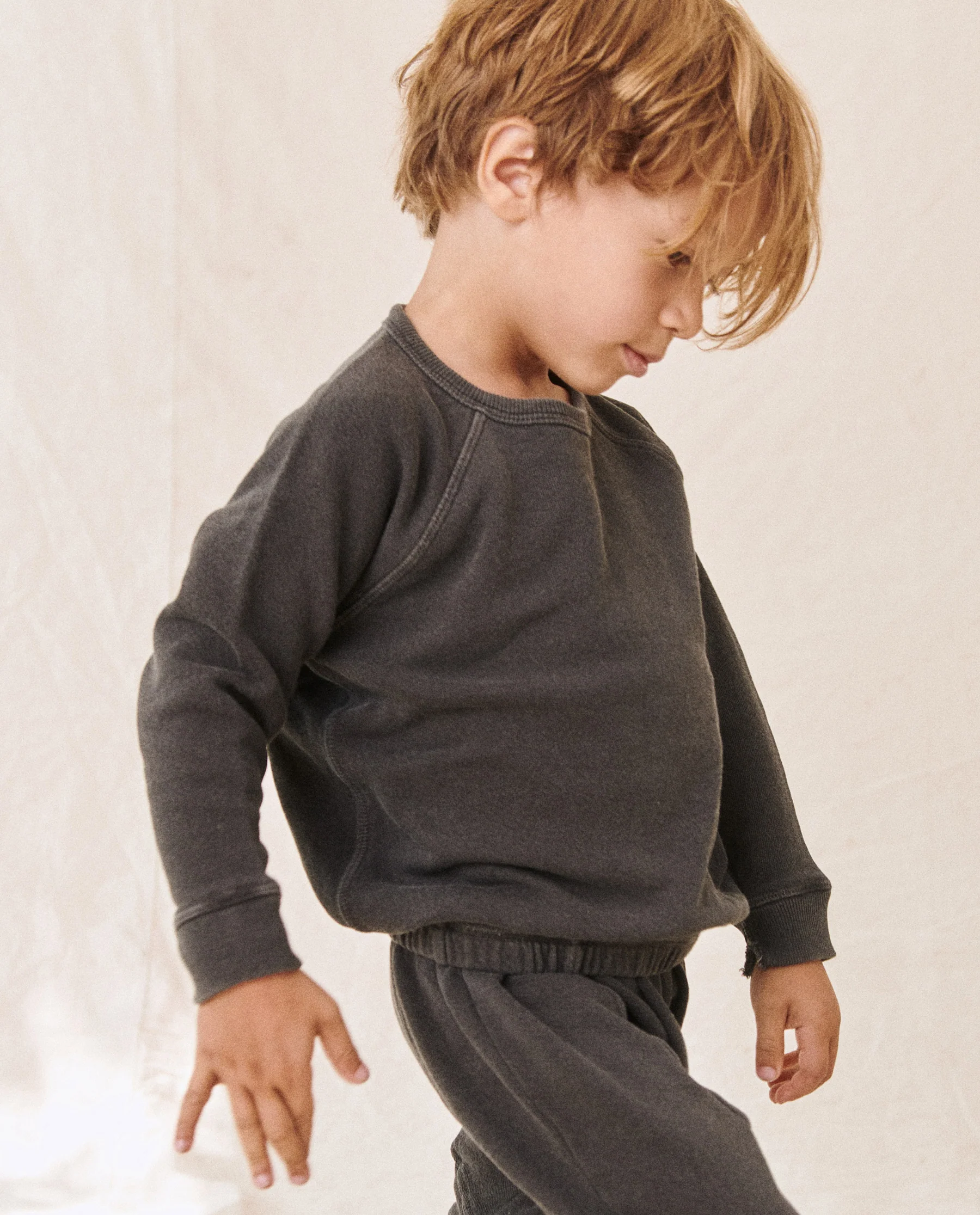 The Little College Sweatshirt. Solid -- Washed Black - Image 3