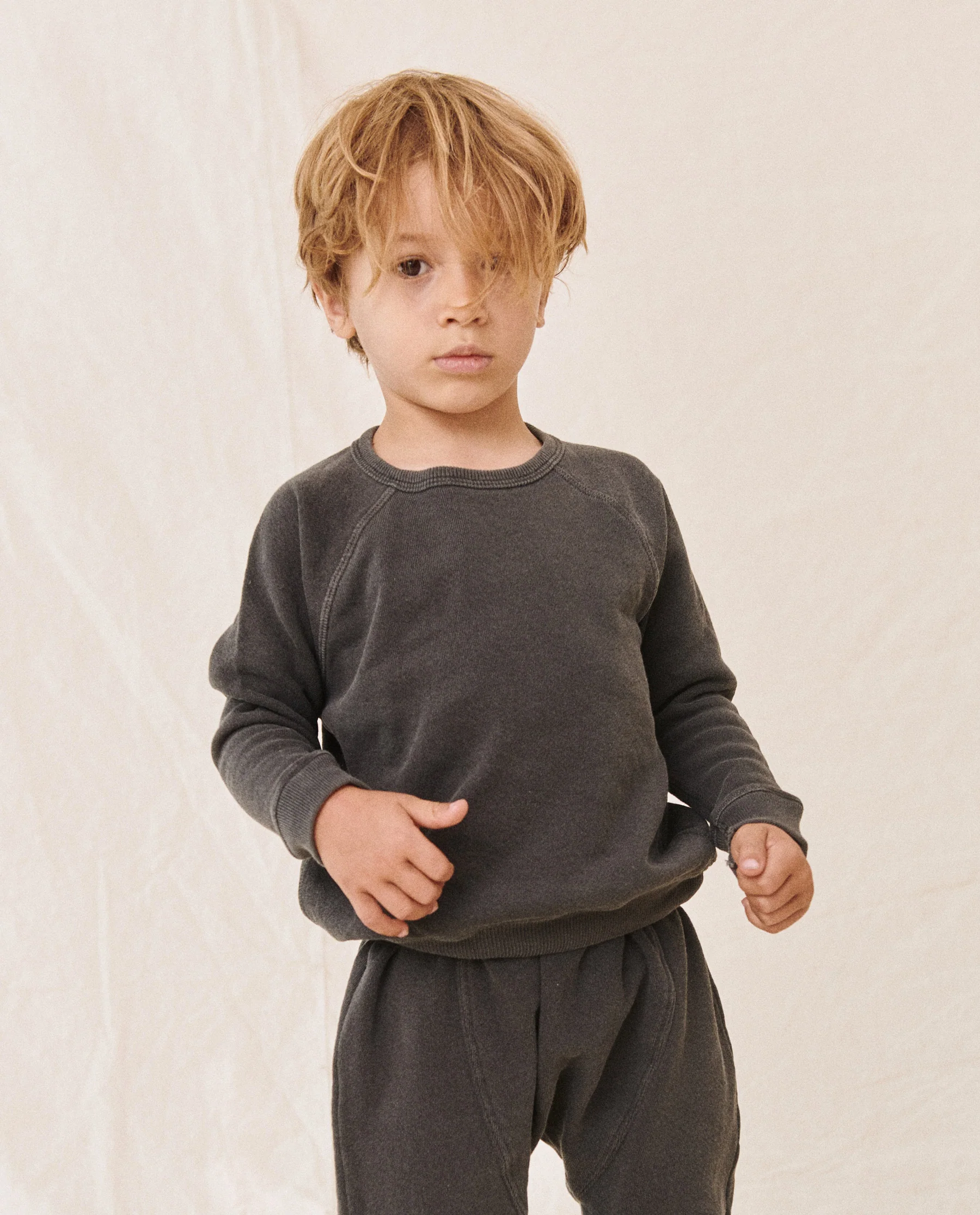 The Little College Sweatshirt. Solid -- Washed Black - Image 4