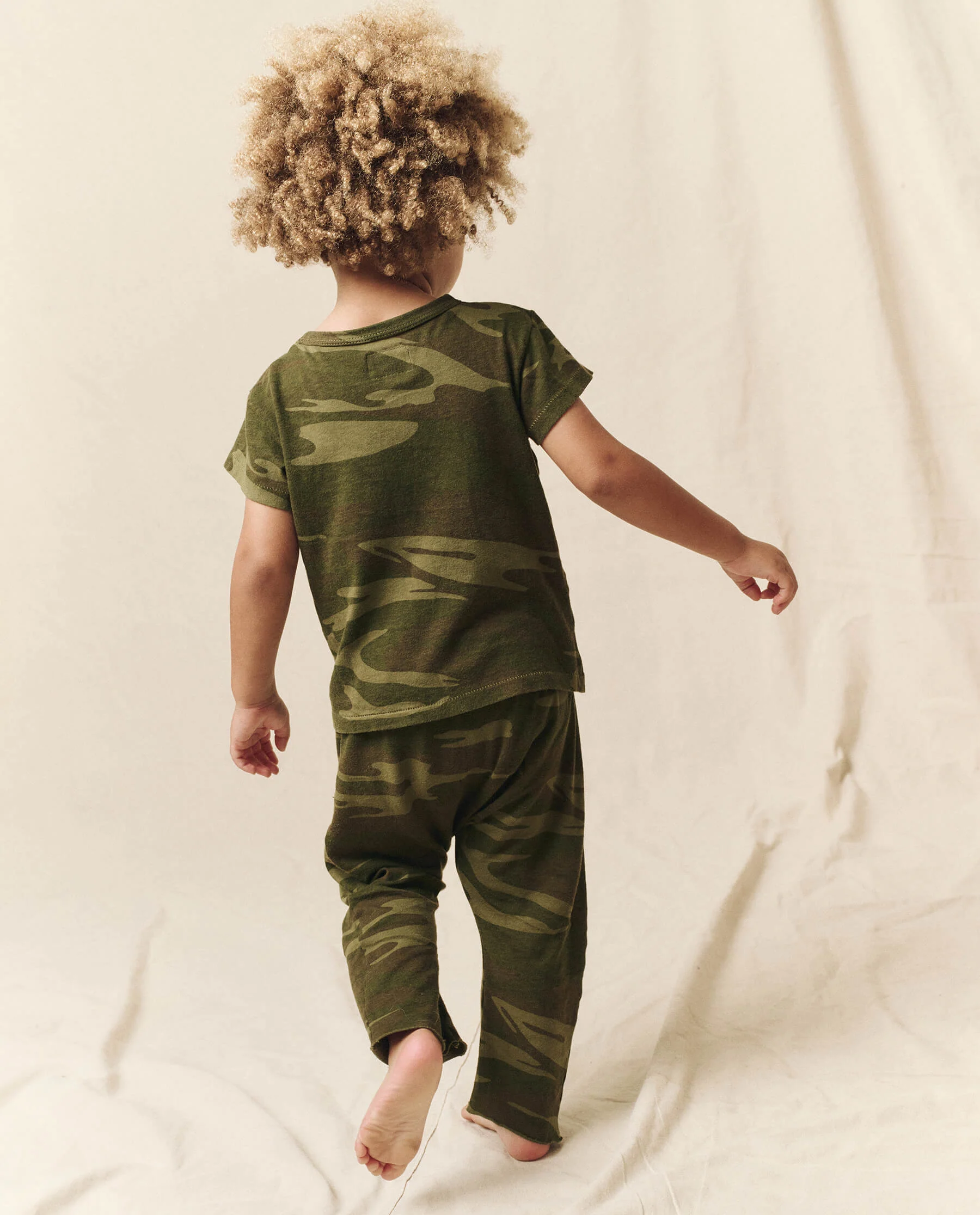 The Little Jersey Crop. Solid -- Deep Woods Camo - Image 2
