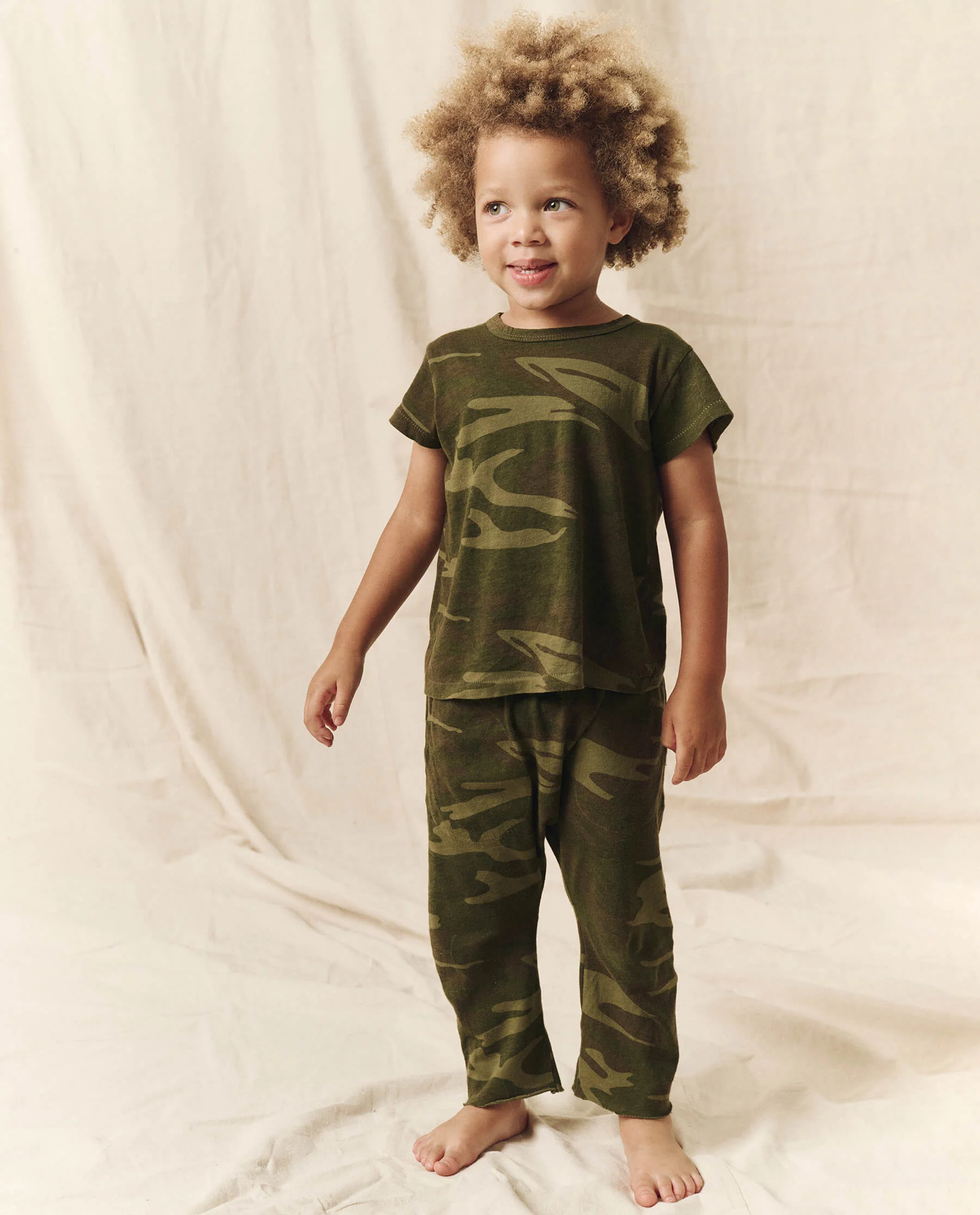 The Little Jersey Crop. Solid -- Deep Woods Camo - Image 4
