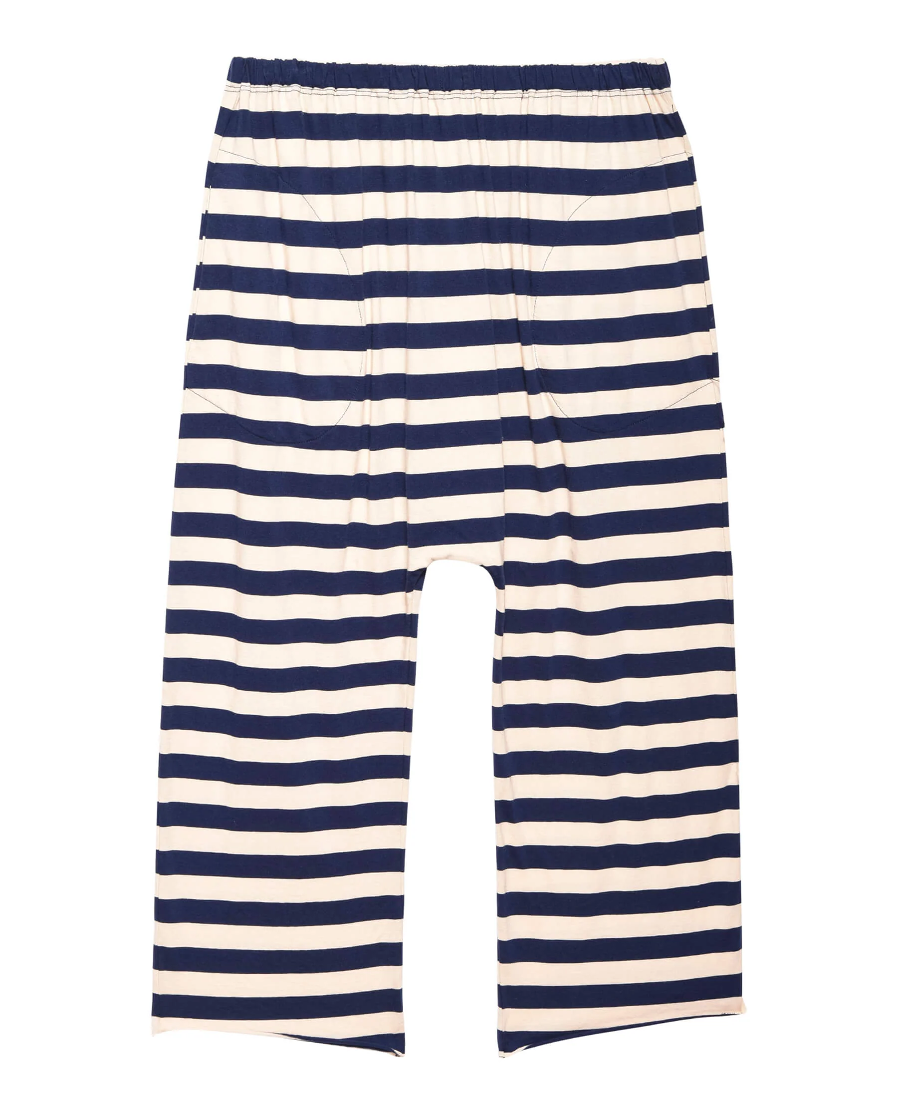 The Little Jersey Crop. Novelty -- Navy and Cream Scholar Stripe - Image 7