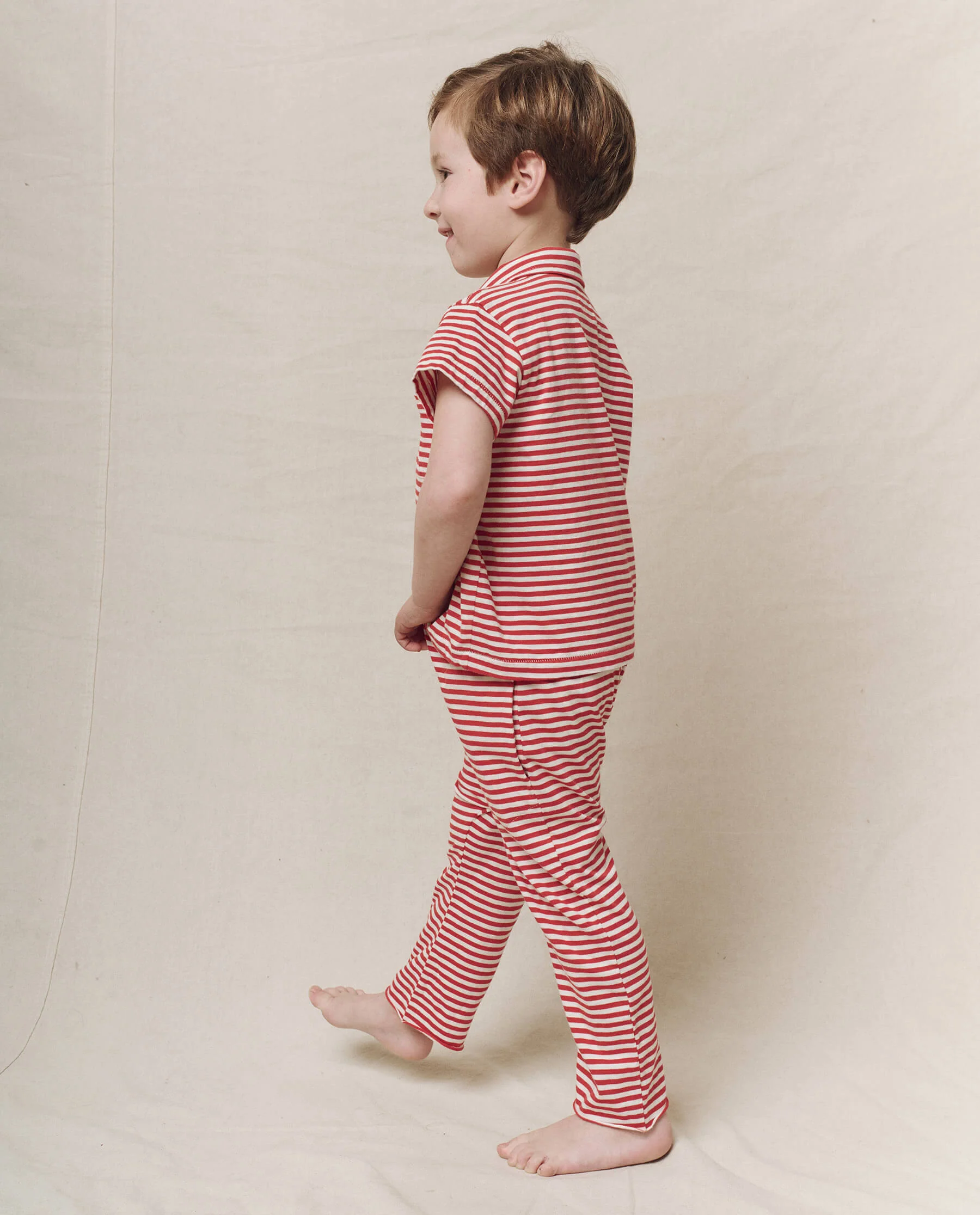 The Little Jersey Crop. Novelty -- Sun Cherry Stripe - Image 3