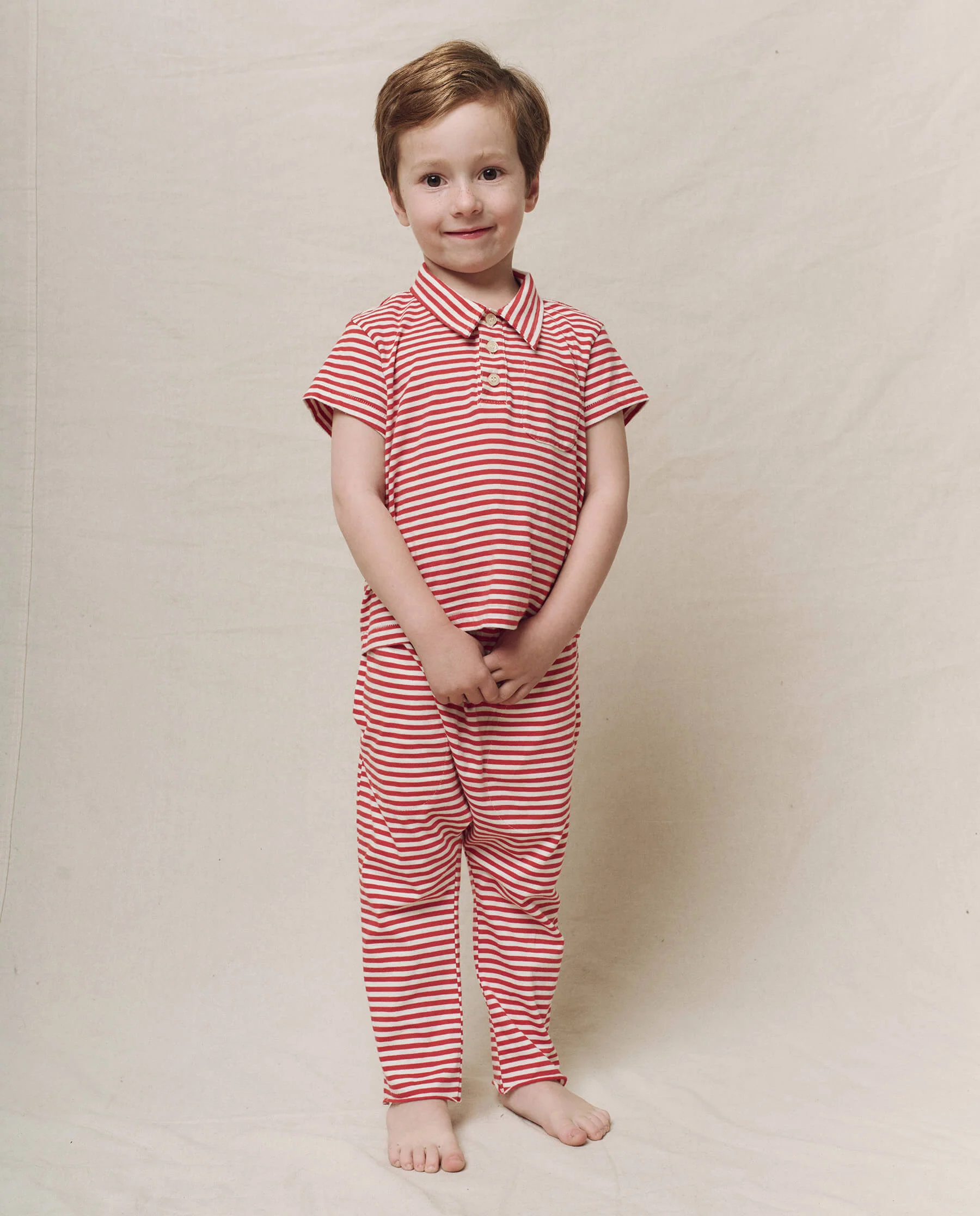 The Little Jersey Crop. Novelty -- Sun Cherry Stripe - Image 4