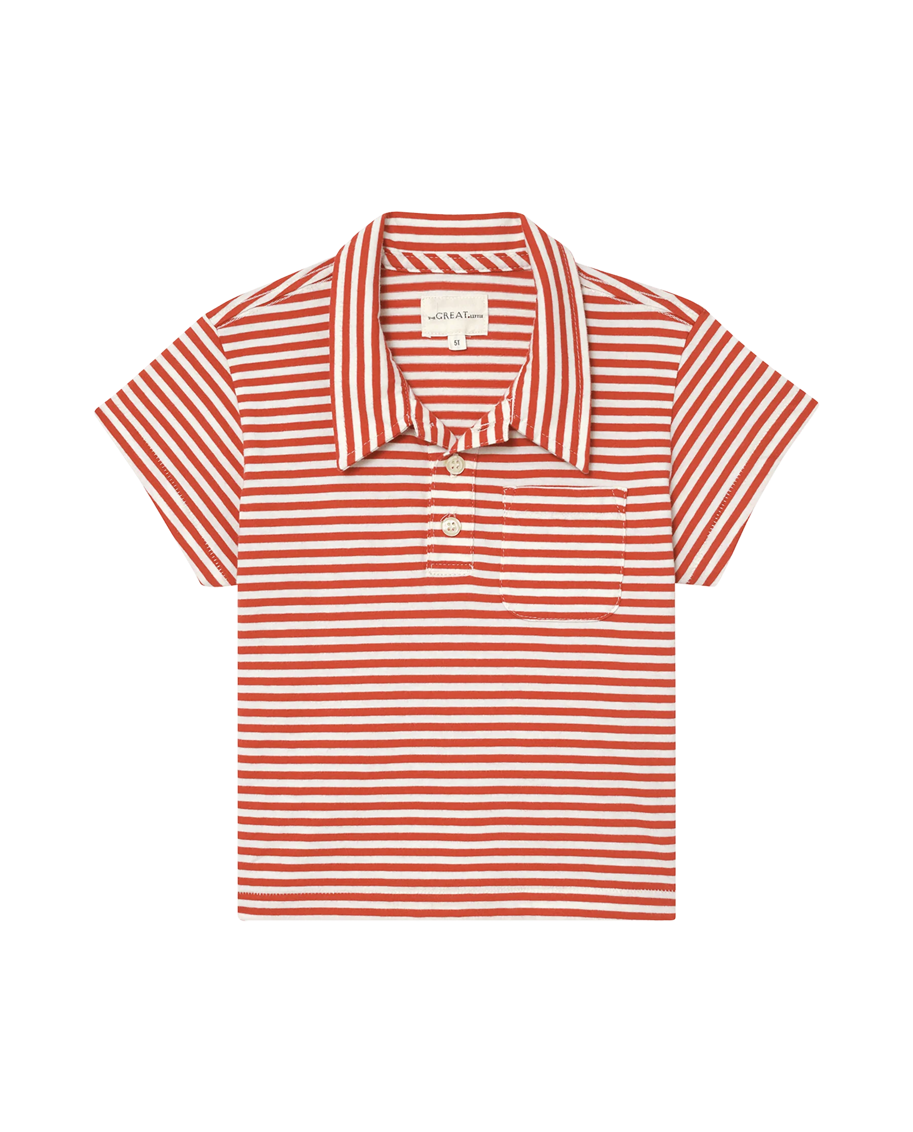 The Little Lacrosse Polo. -- Sun Cherry Stripe - Image 5