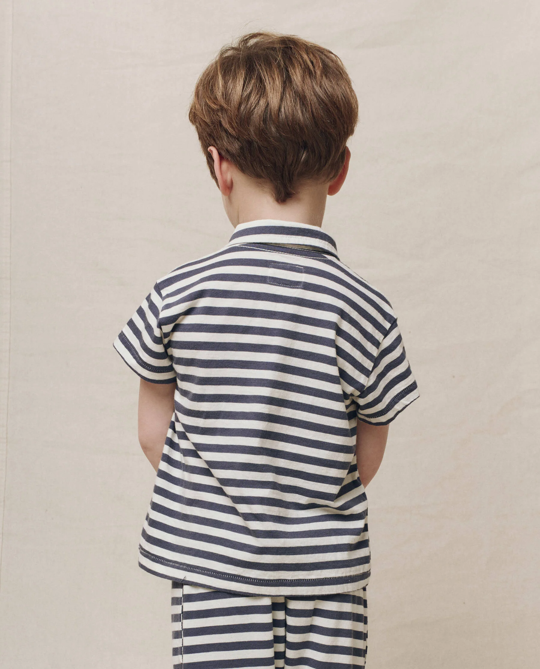 The Little Lacrosse Polo. -- Vintage Blue Stripe - Image 2
