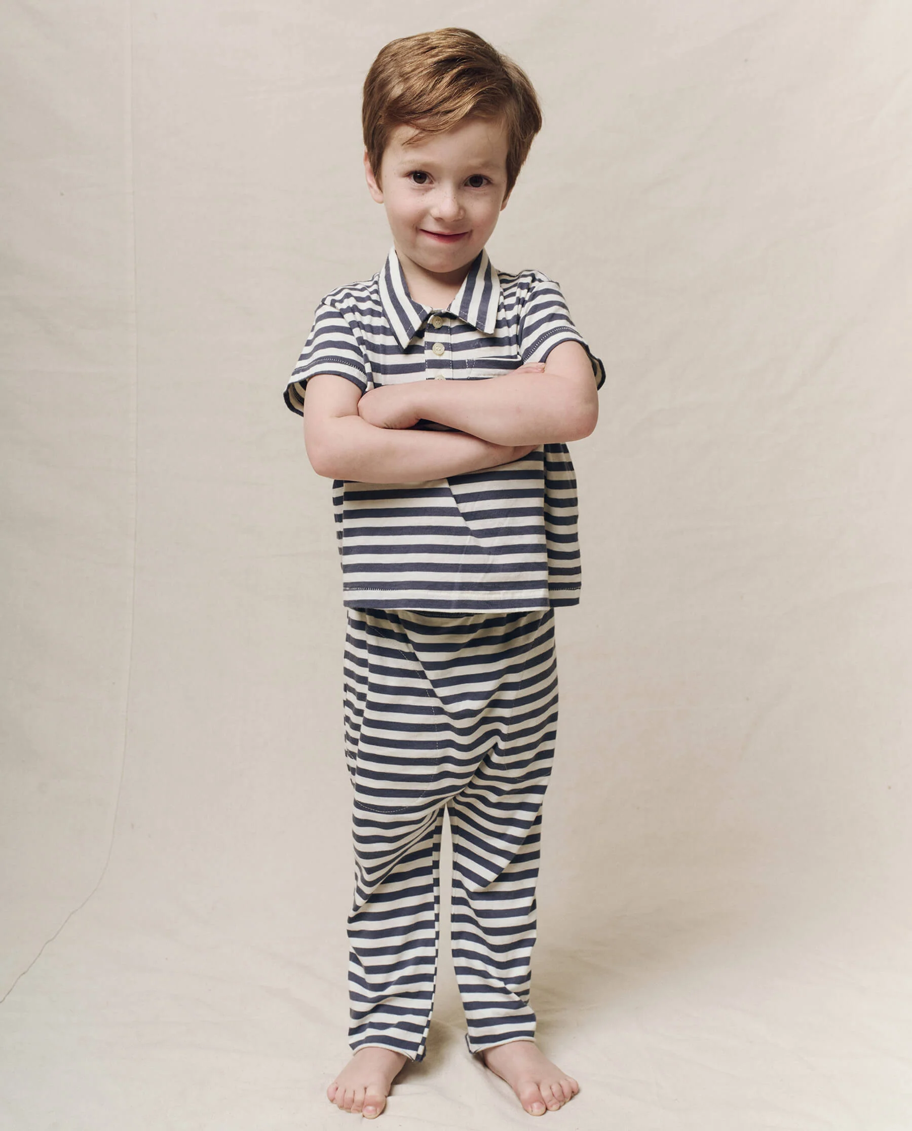 The Little Lacrosse Polo. -- Vintage Blue Stripe - Image 4