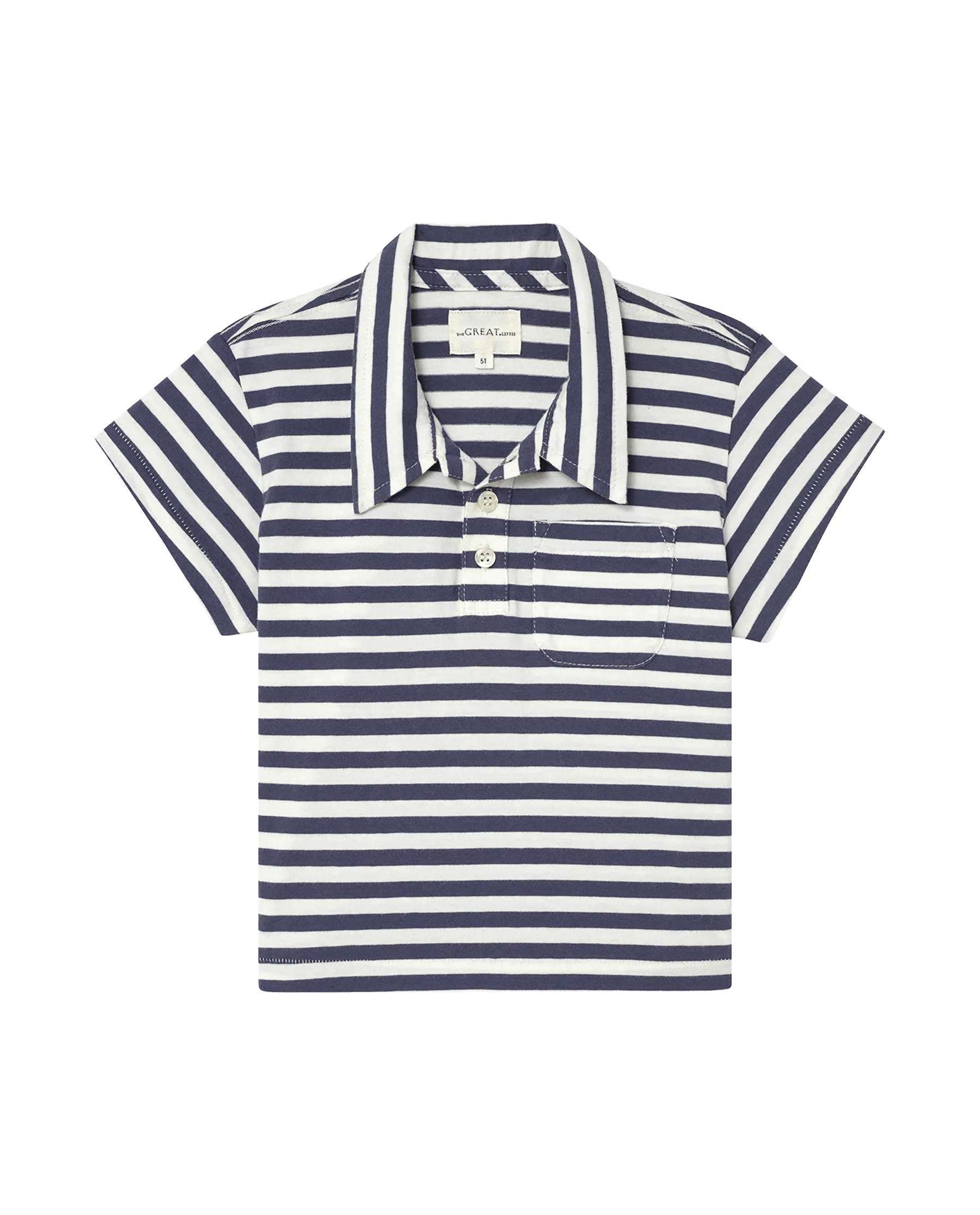 The Little Lacrosse Polo. -- Vintage Blue Stripe - Image 5