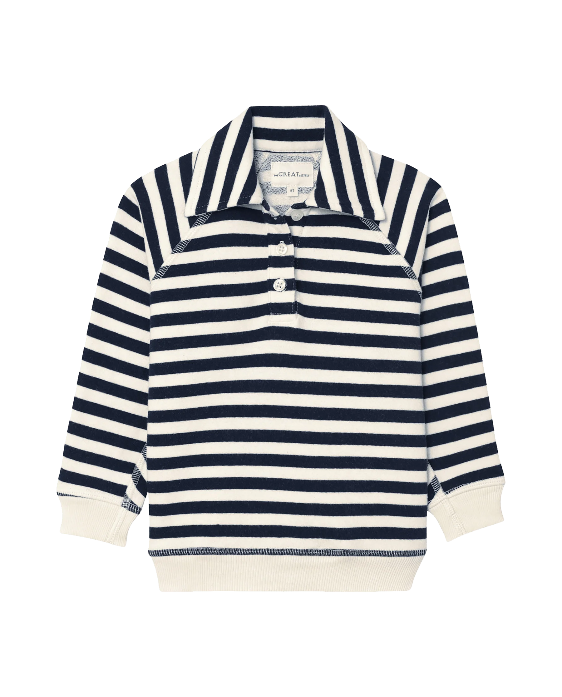 The Little Rugby Sweatshirt. -- Navy Sailor Stripe - Image 5