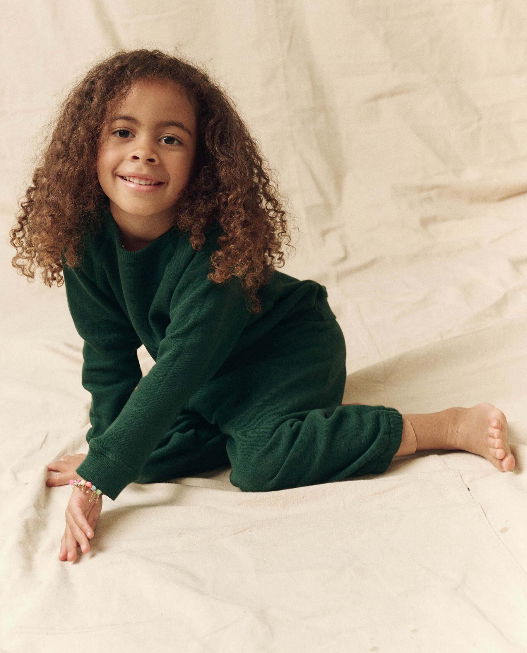 The Little Stadium Sweatpant. Solid -- Green Grove - Image 5