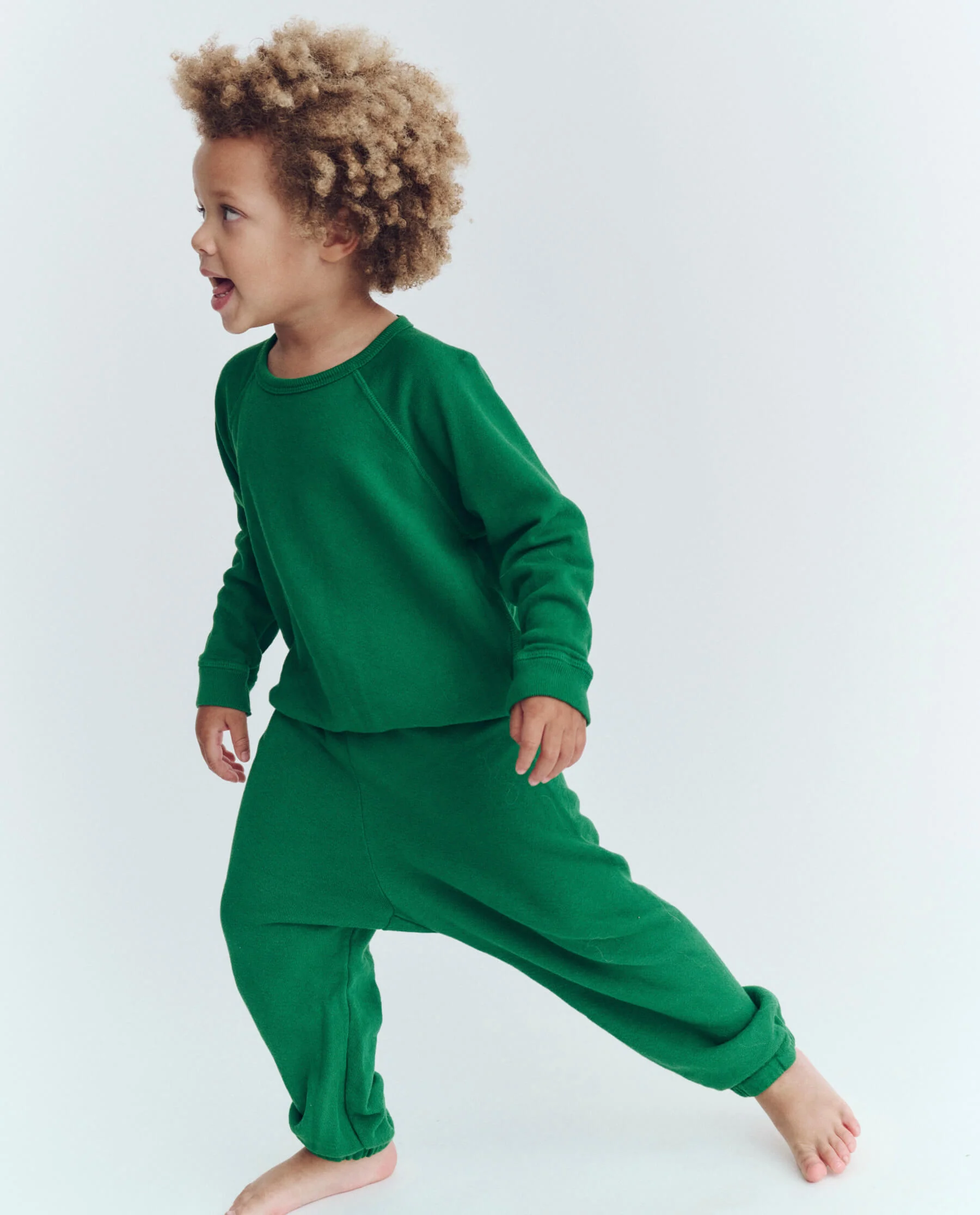 The Little Stadium Sweatpant. Solid -- Holly Leaf - Image 4