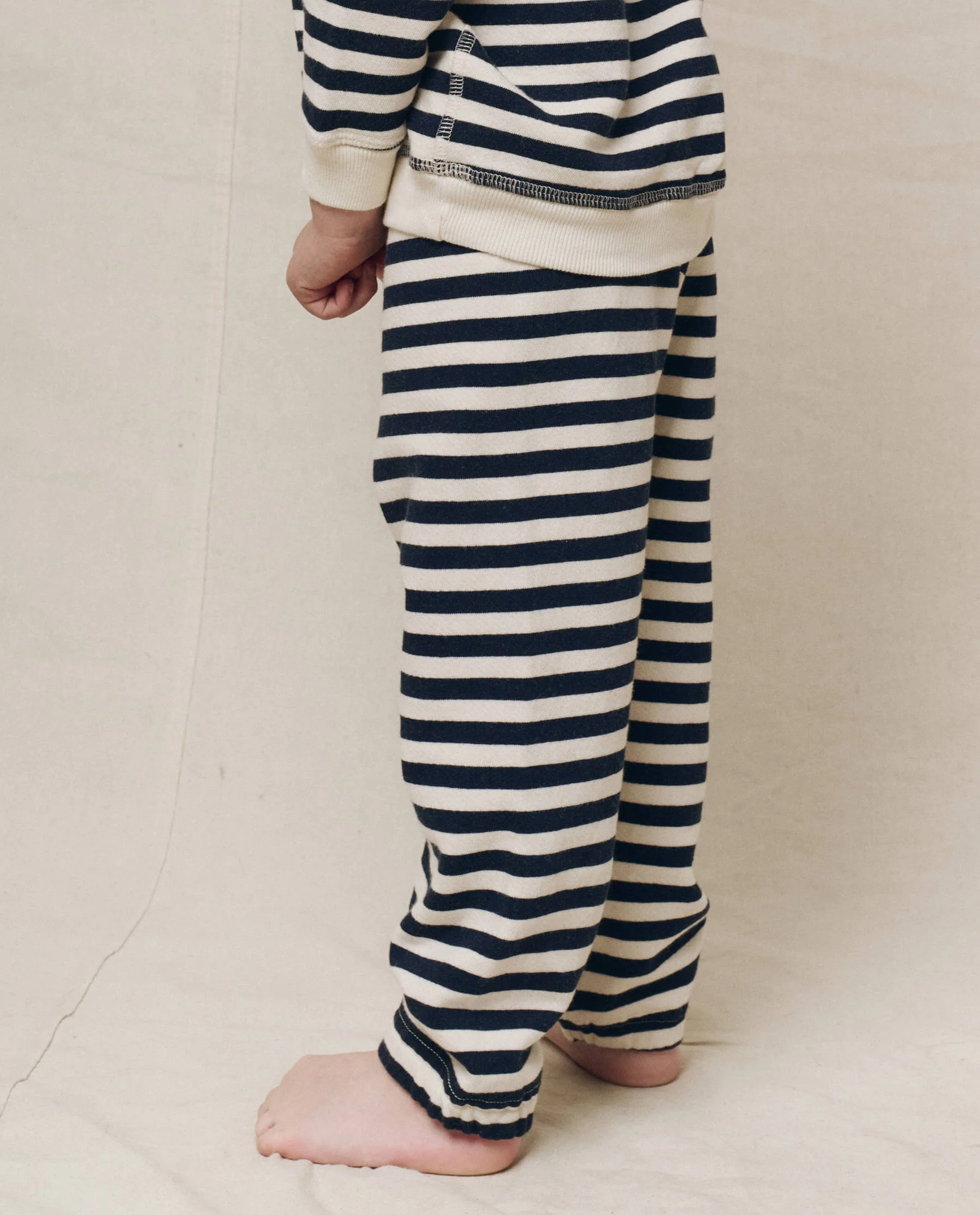 The Little Stadium Sweatpant. Novelty -- Navy Sailor Stripe - Image 2