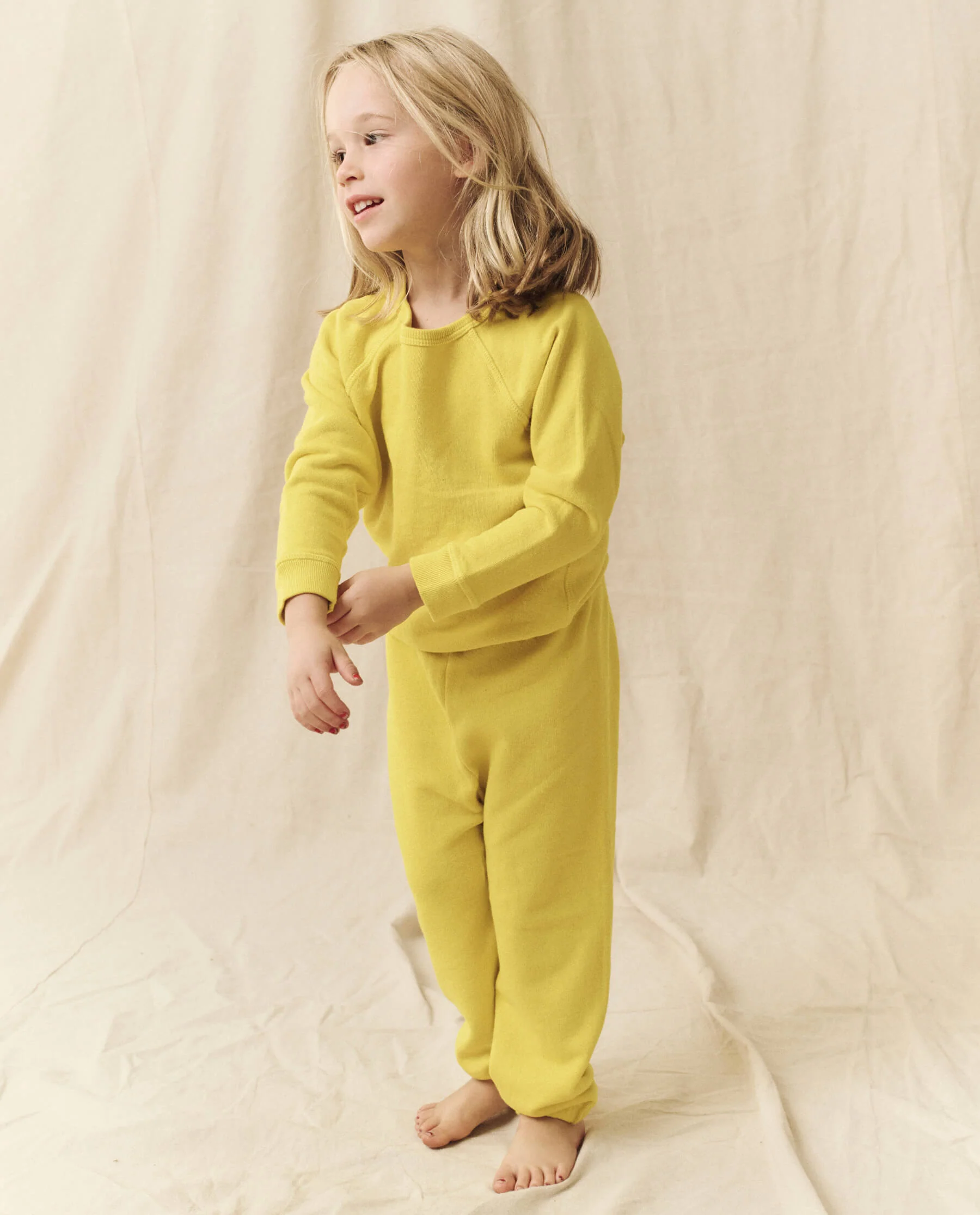 The Little Stadium Sweatpant. Solid -- Sunbeam - Image 4