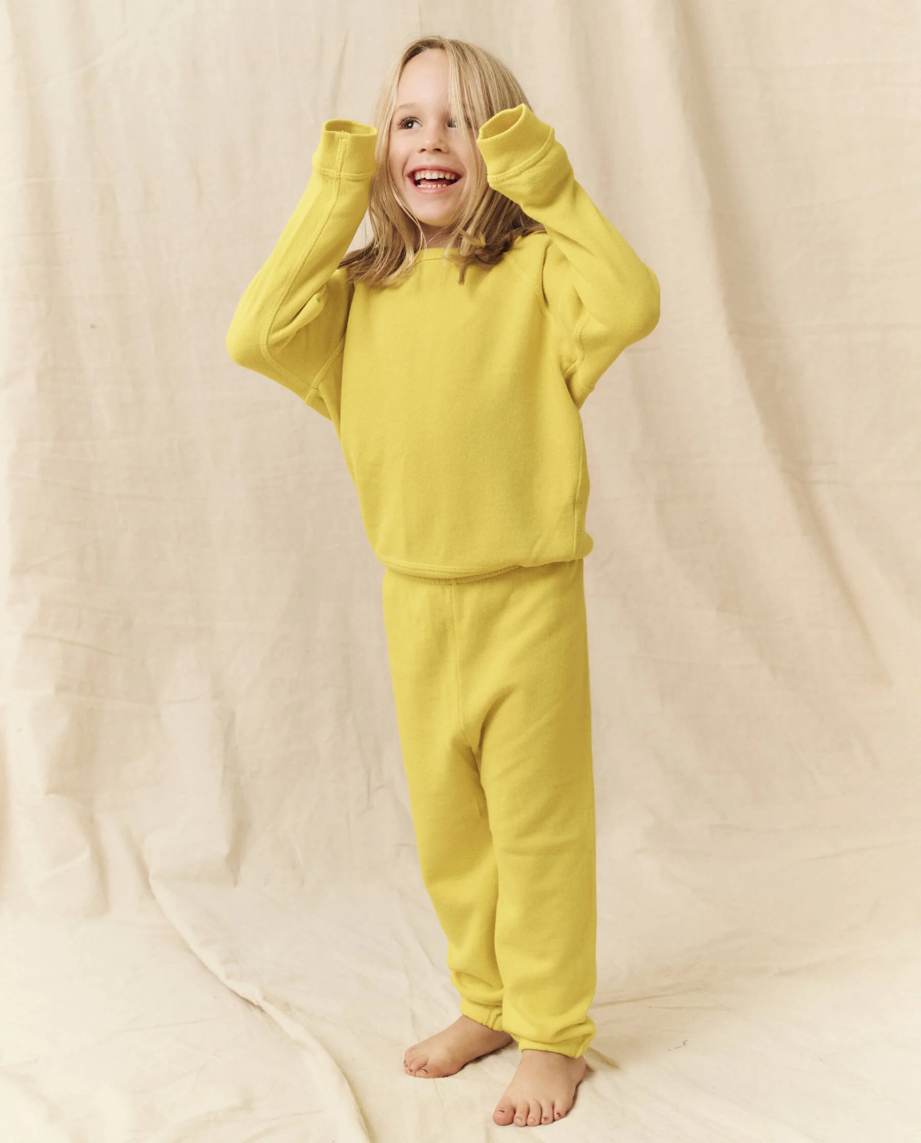 The Little Stadium Sweatpant. Solid -- Sunbeam - Image 6