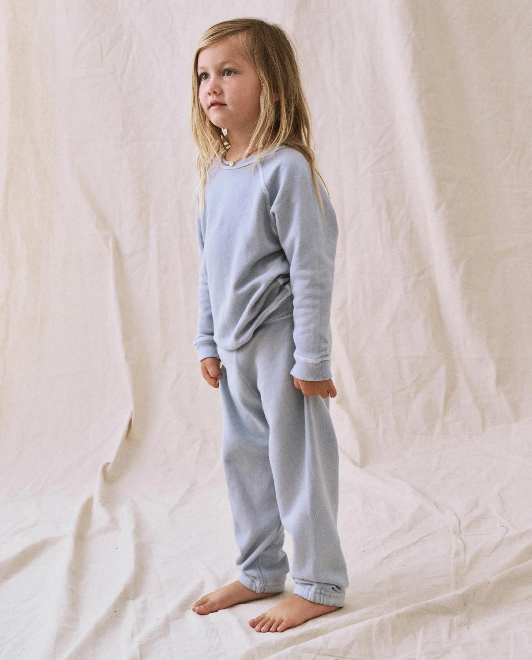 The Little Stadium Sweatpant. Solid -- Whisper Blue - Image 3