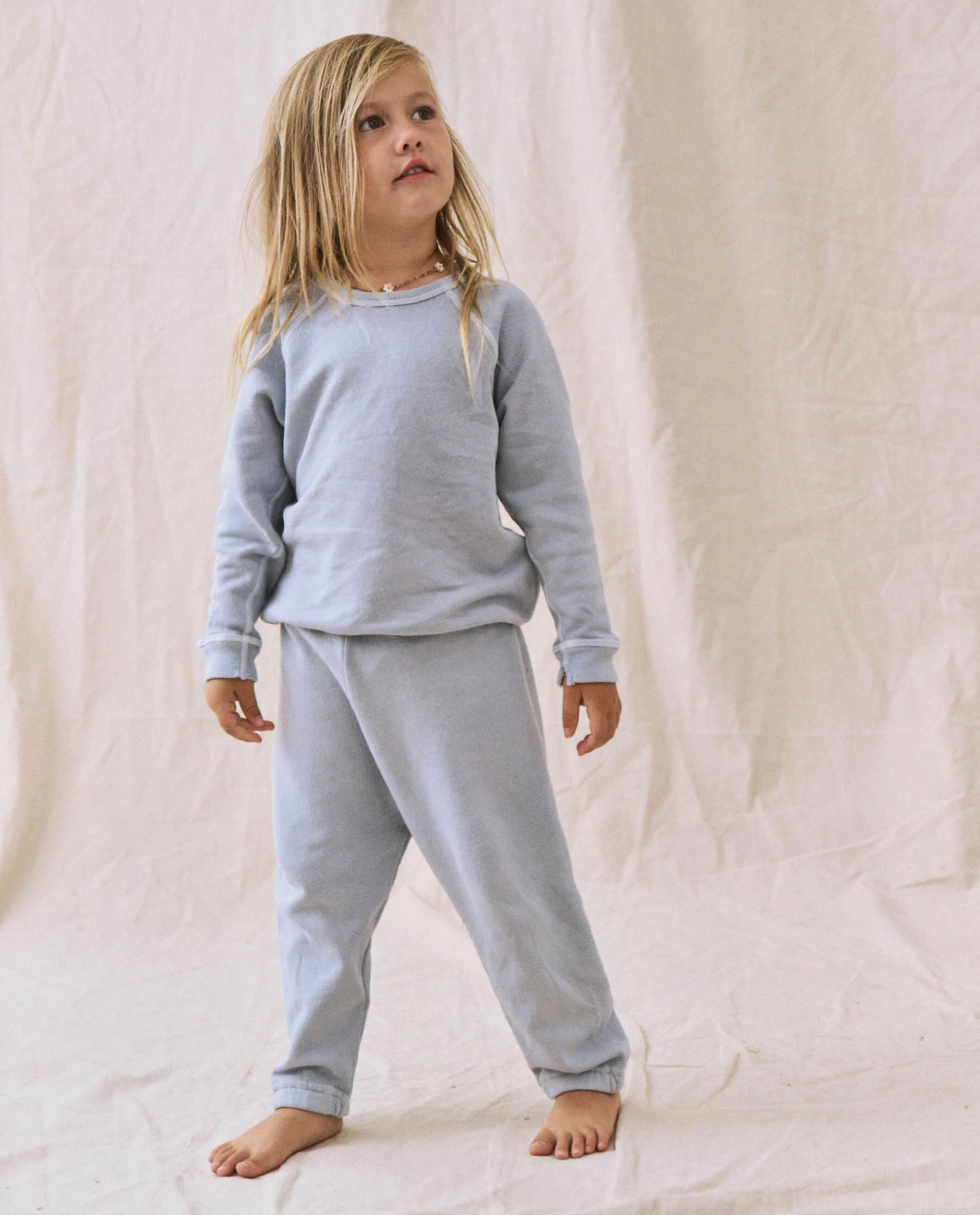 The Little Stadium Sweatpant. Solid -- Whisper Blue - Image 4