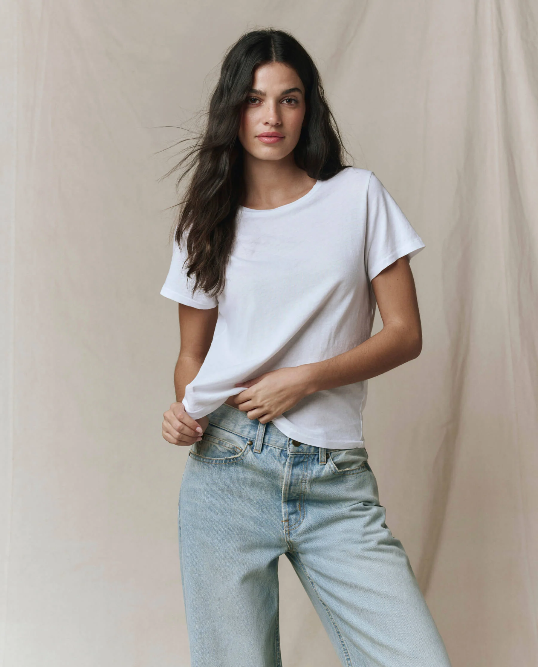 The Little Tee. Solid -- True White - Image 3