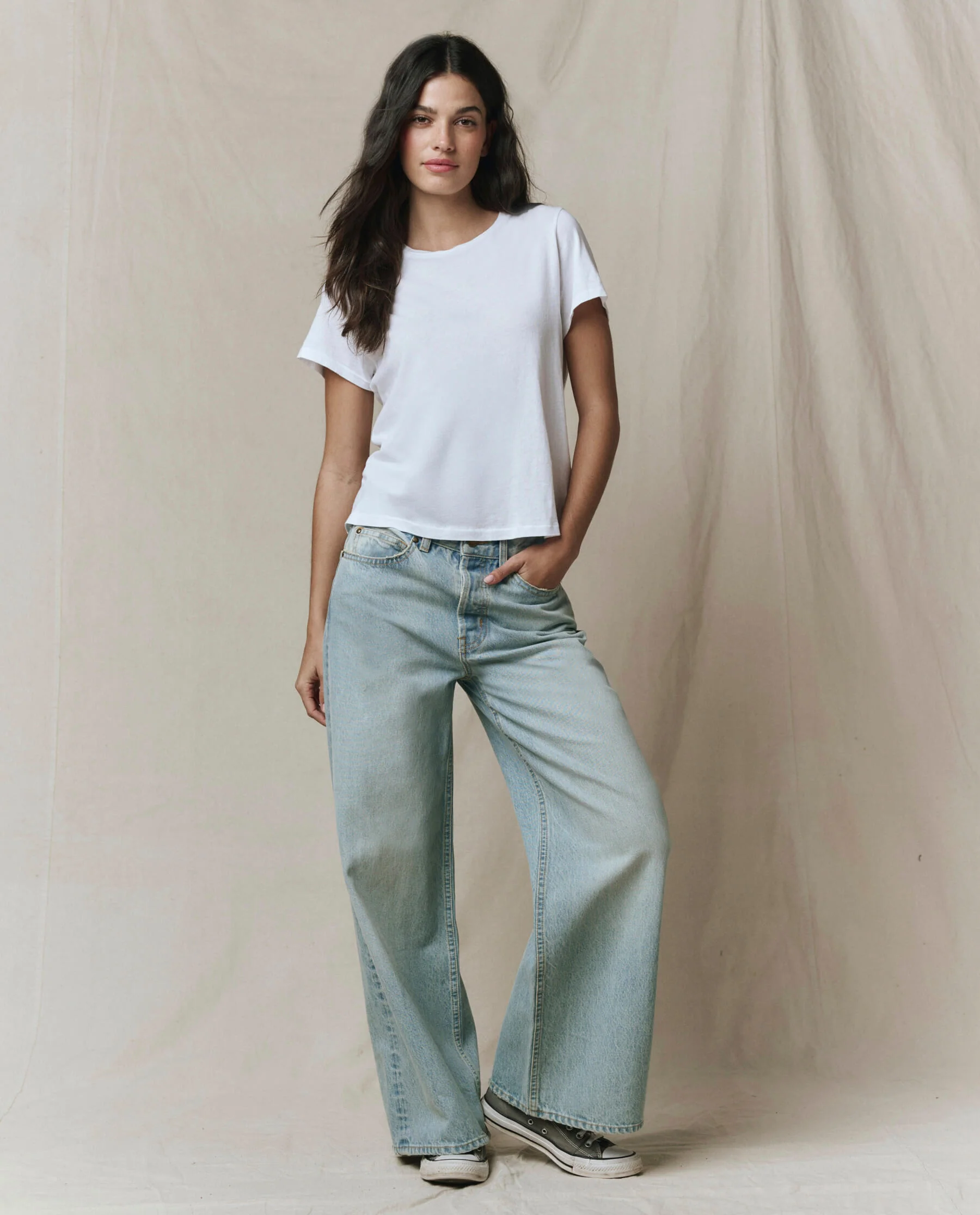 The Little Tee. Solid -- True White - Image 4