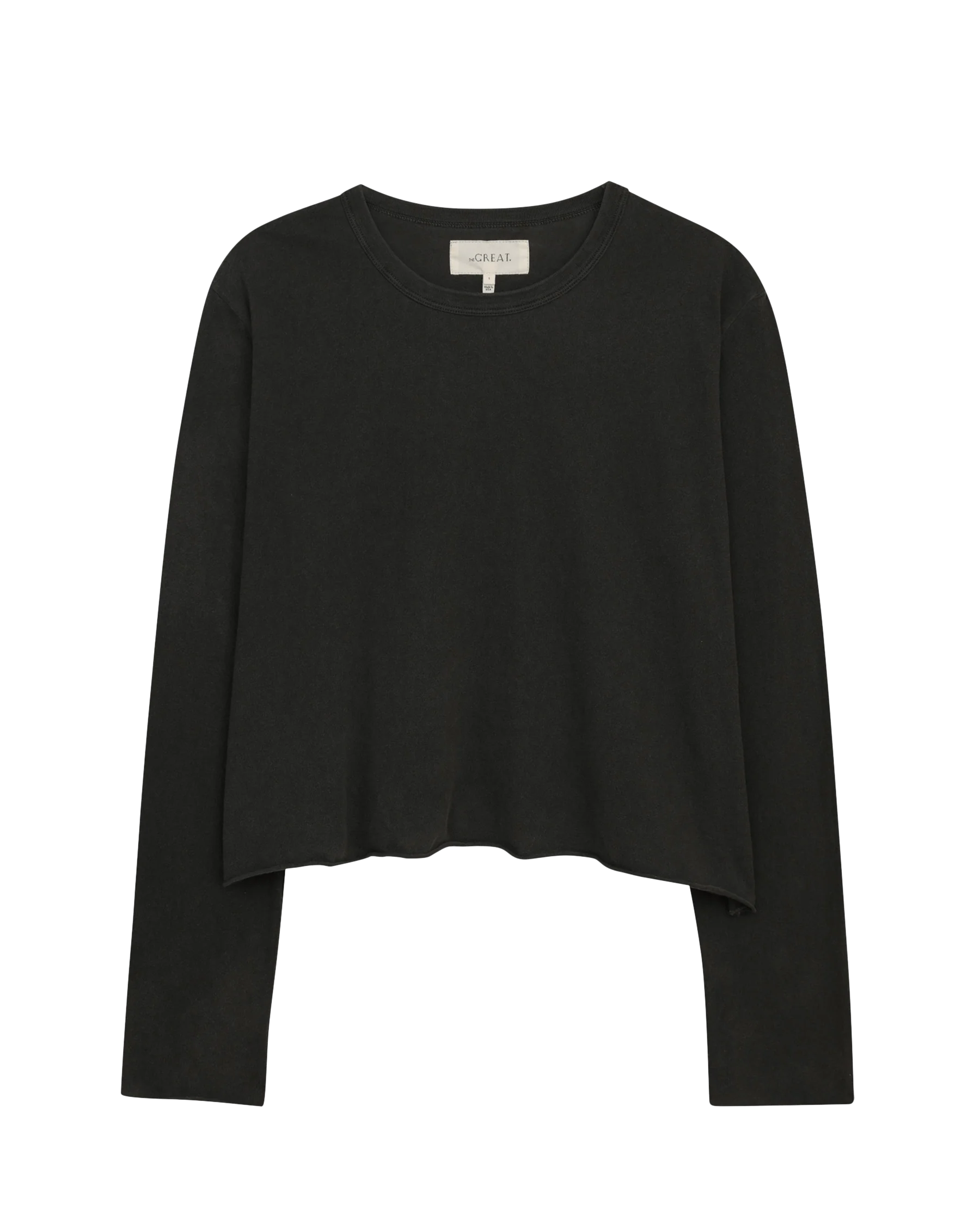 The Long Sleeve Crop Tee. -- Almost Black - Image 6