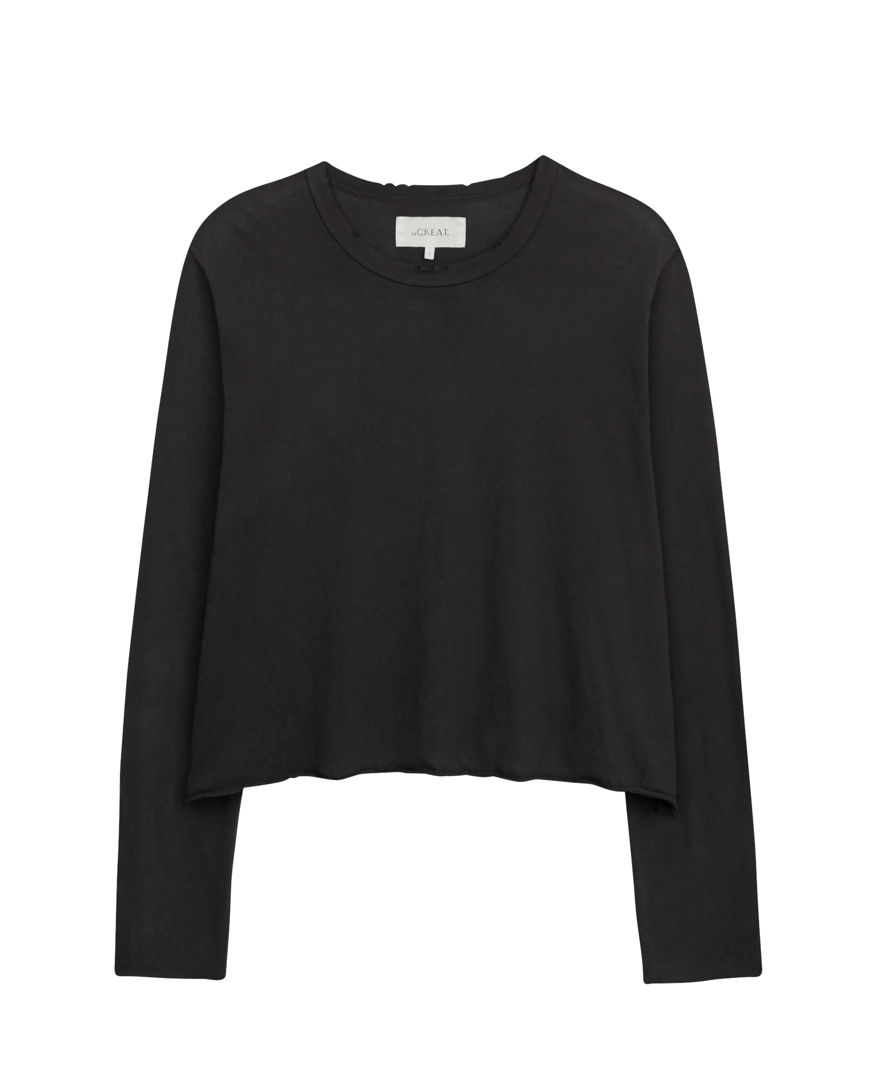 The Long Sleeve Crop Tee. -- Washed Black - Image 4