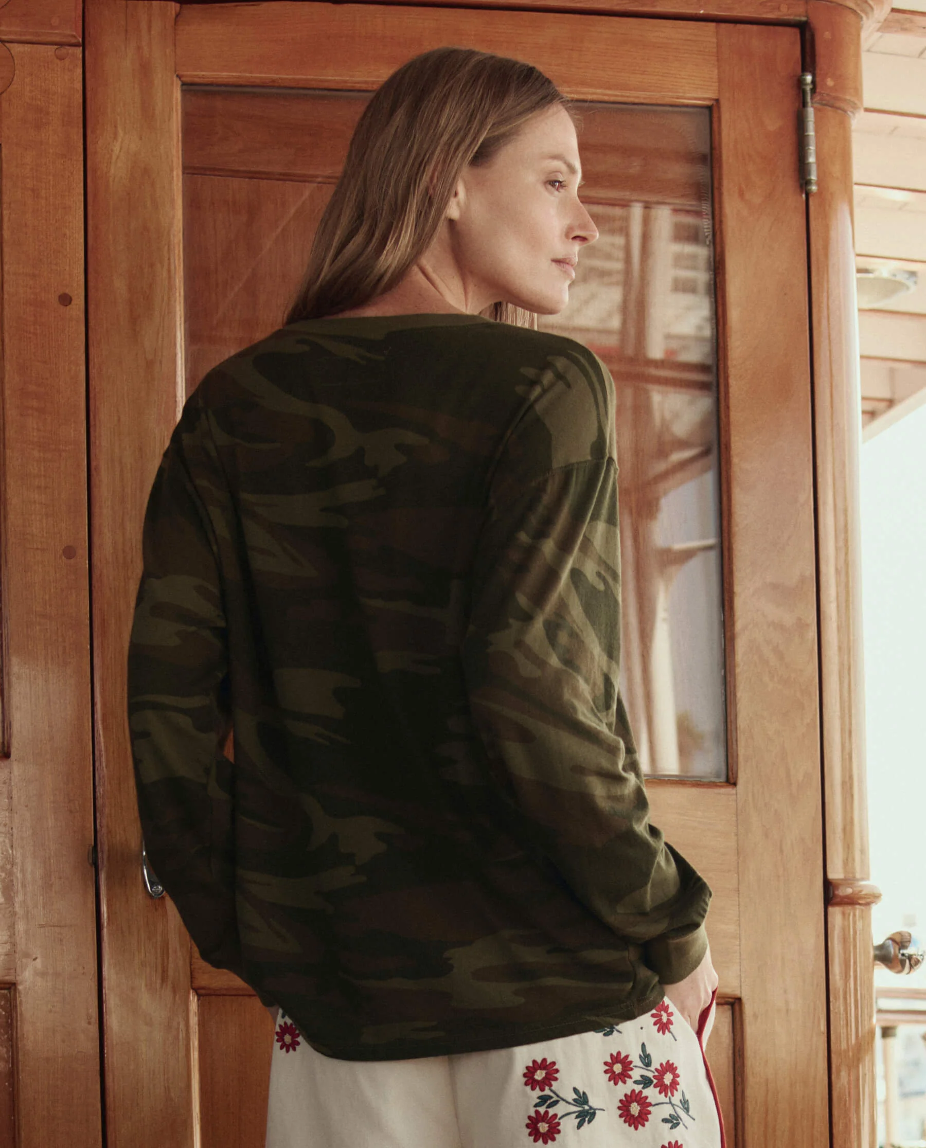 The Long Sleeve Relaxed Crew. -- Deep Woods Camo - Image 5
