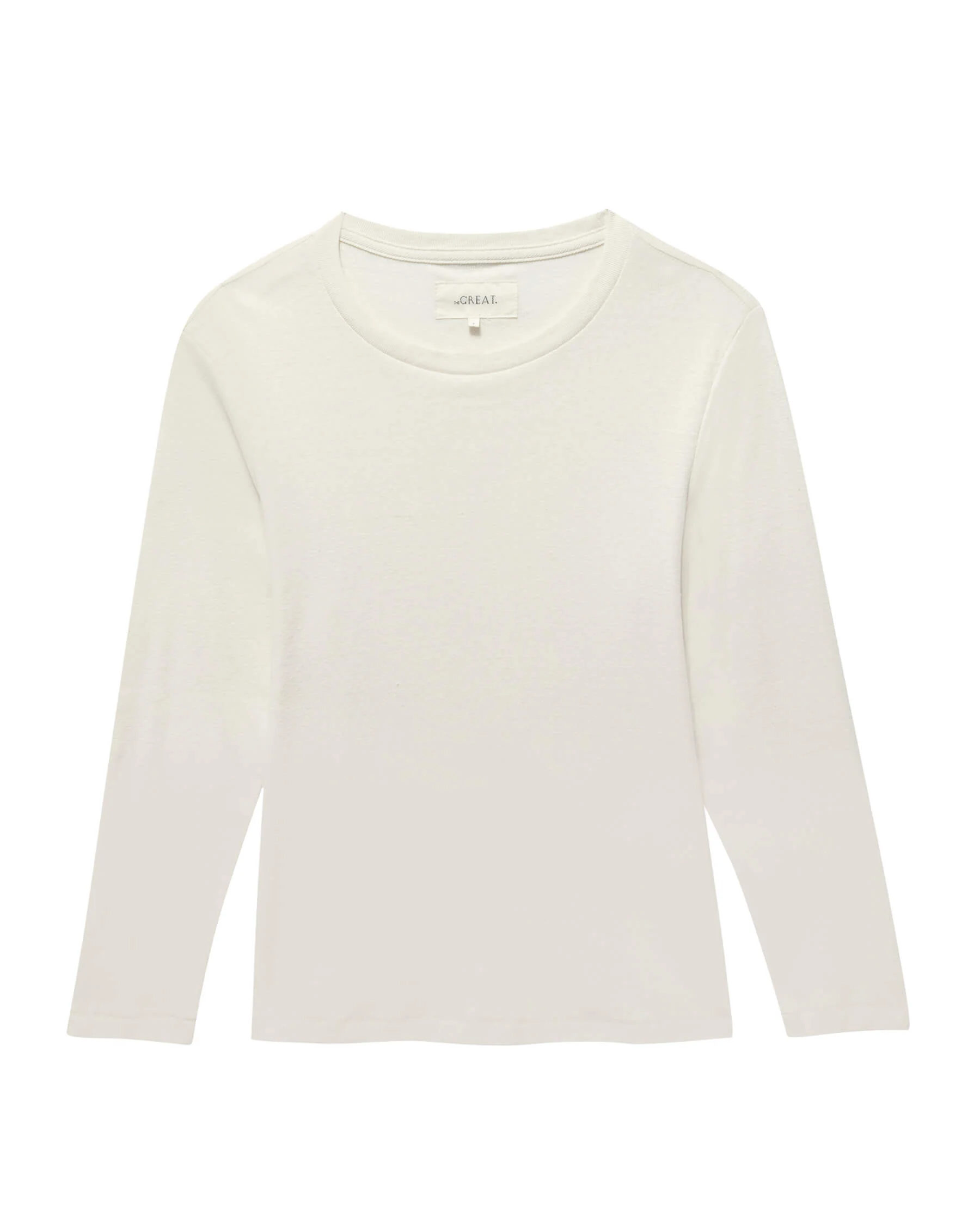 The Long Sleeve Recycled Slim Crew. -- Natural - Image 5