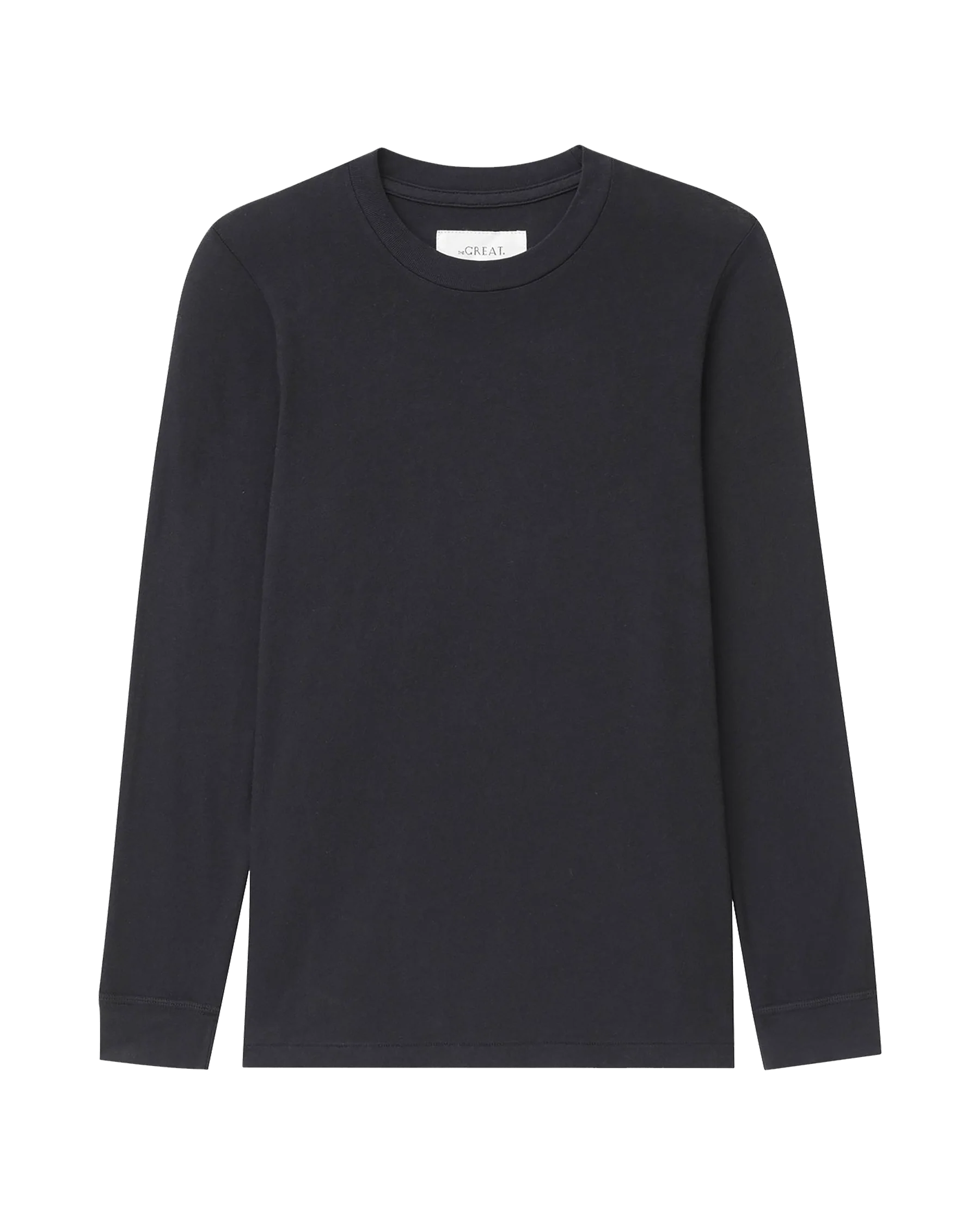 The Long Sleeve Slim Tee. Solid -- Almost Black - Image 5