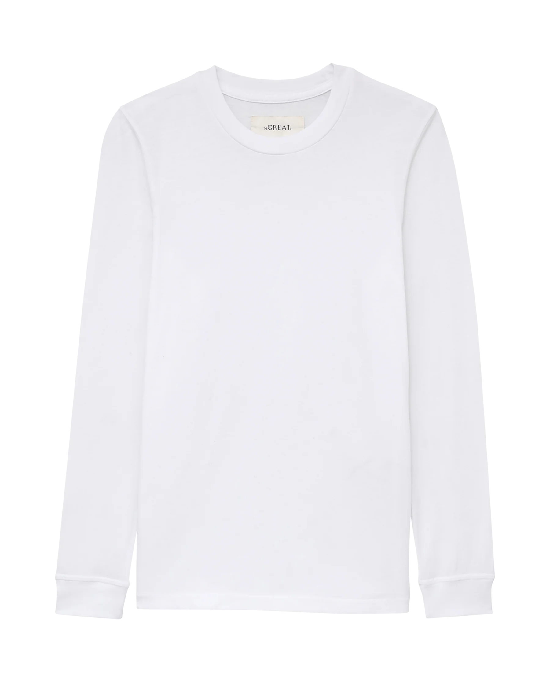 The Long Sleeve Slim Tee. Solid -- True White - Image 5
