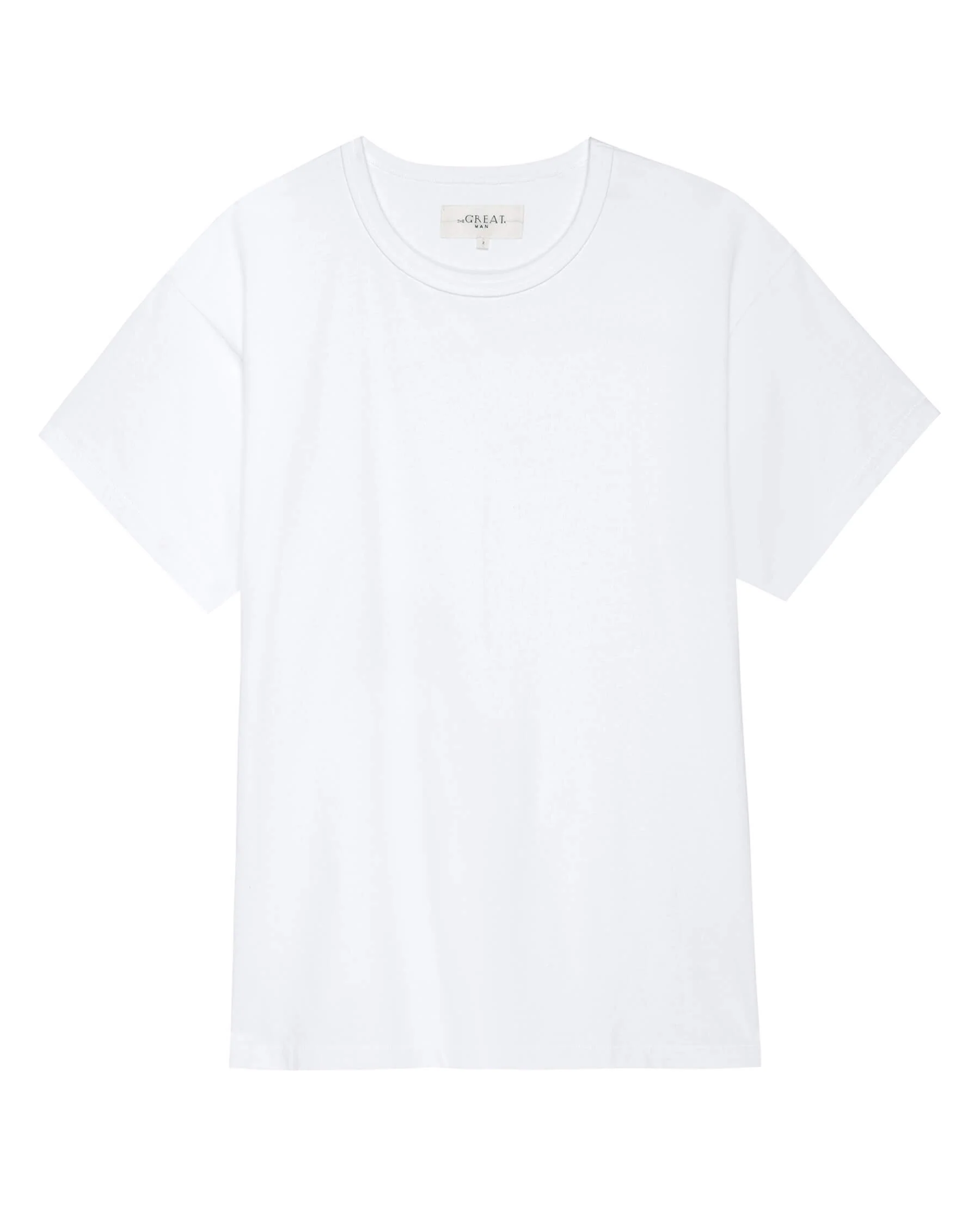 The Men's Pure Knits Boxy Crew. Solid -- True White - Image 5