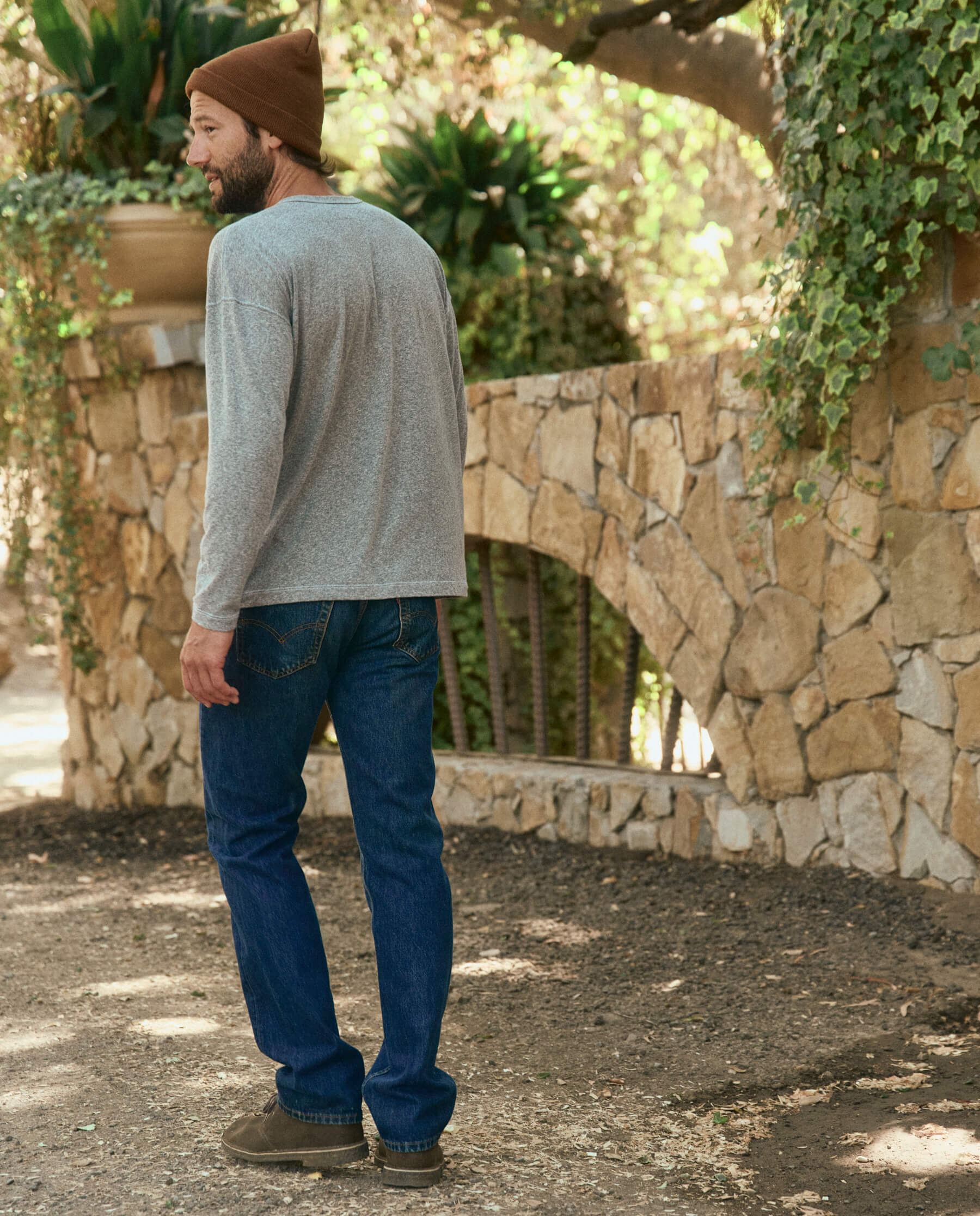 The Men's Boxy Henley. -- Heather Grey - Image 5