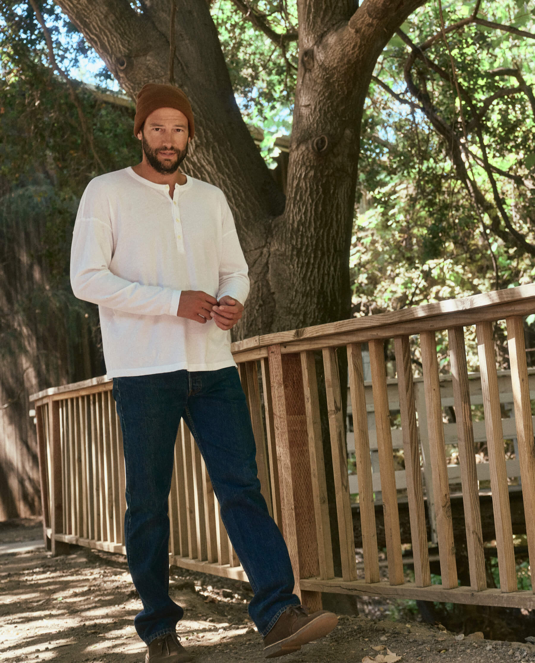 The Men's Boxy Henley. -- True White - Image 2