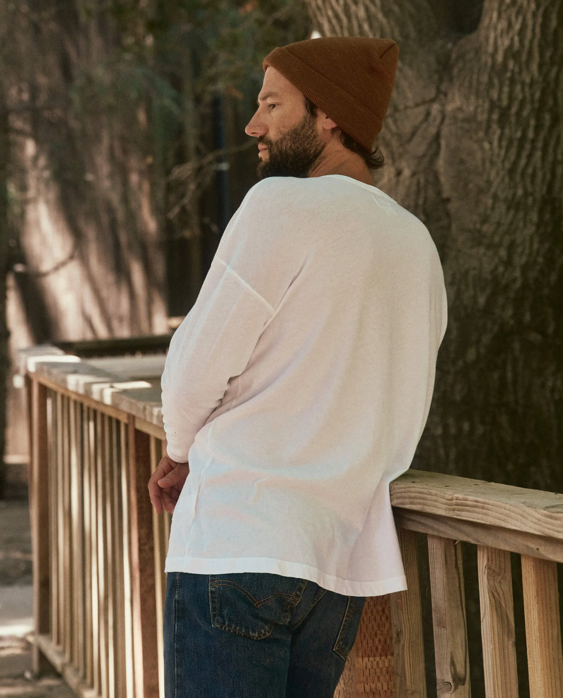 The Men's Boxy Henley. -- True White - Image 3