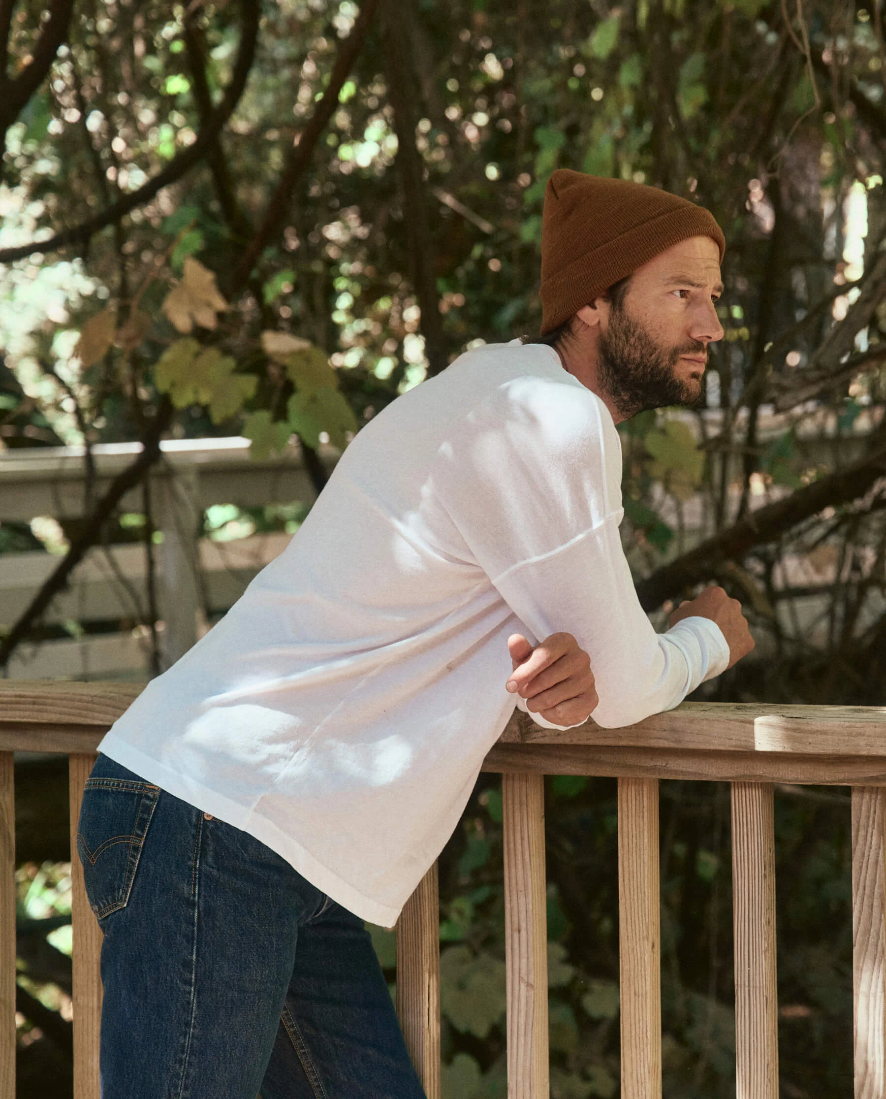 The Men's Boxy Henley. -- True White - Image 4