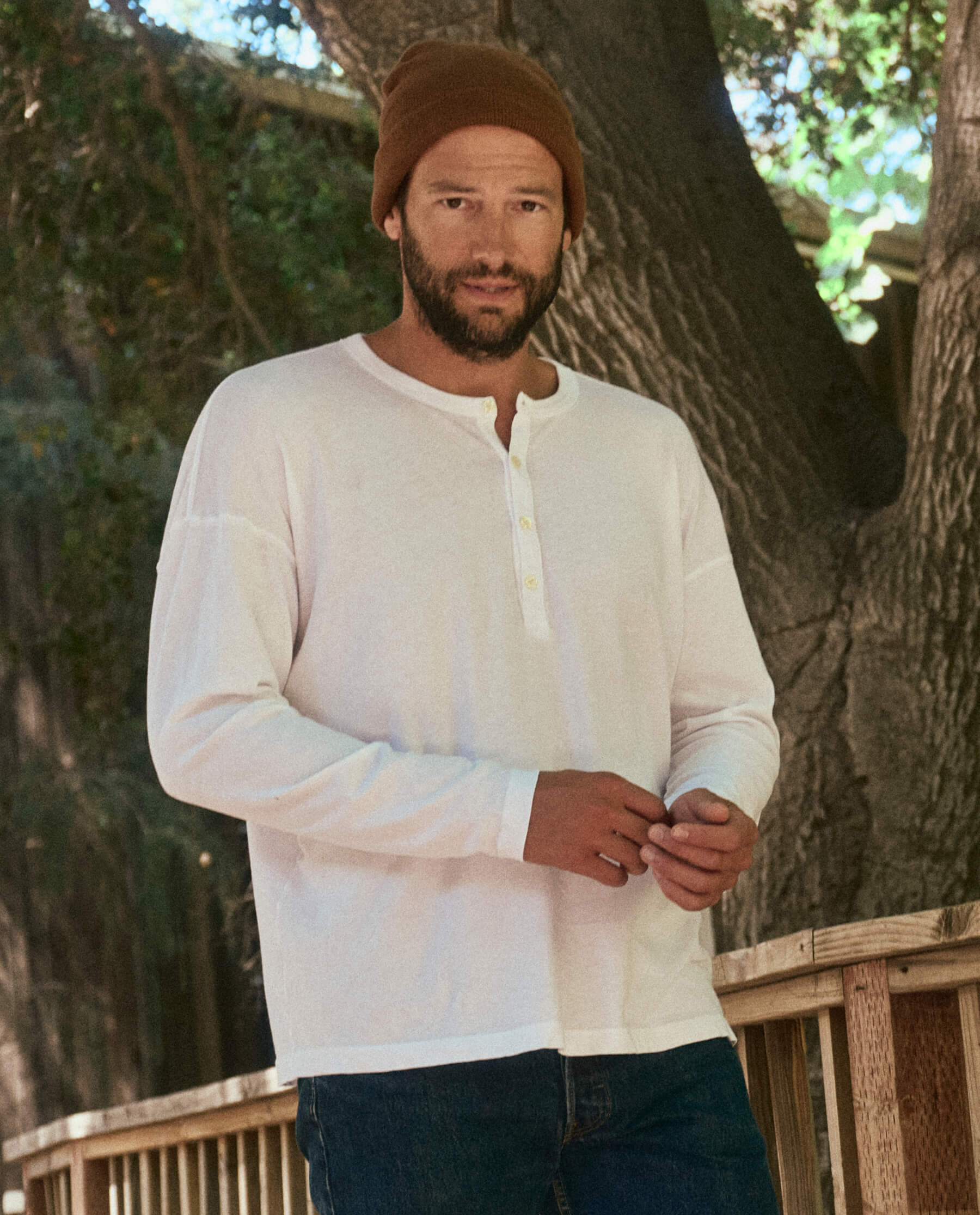 The Men's Boxy Henley. -- True White - Image 6