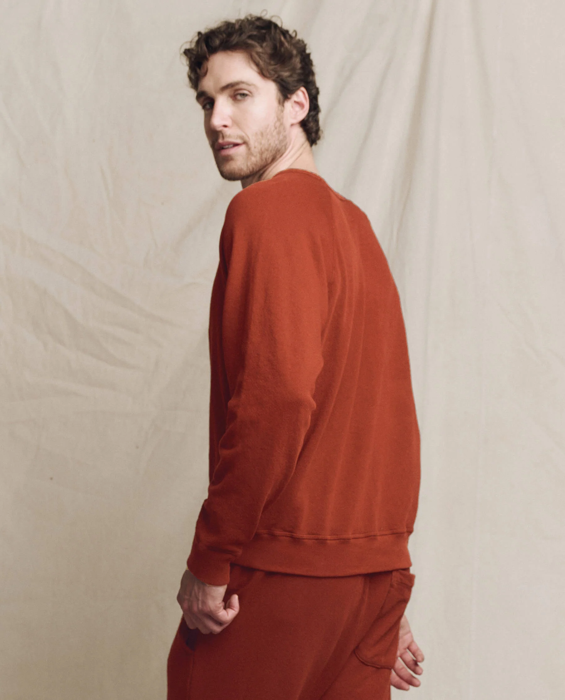 The Men's College Sweatshirt. Solid -- Brick - Image 2