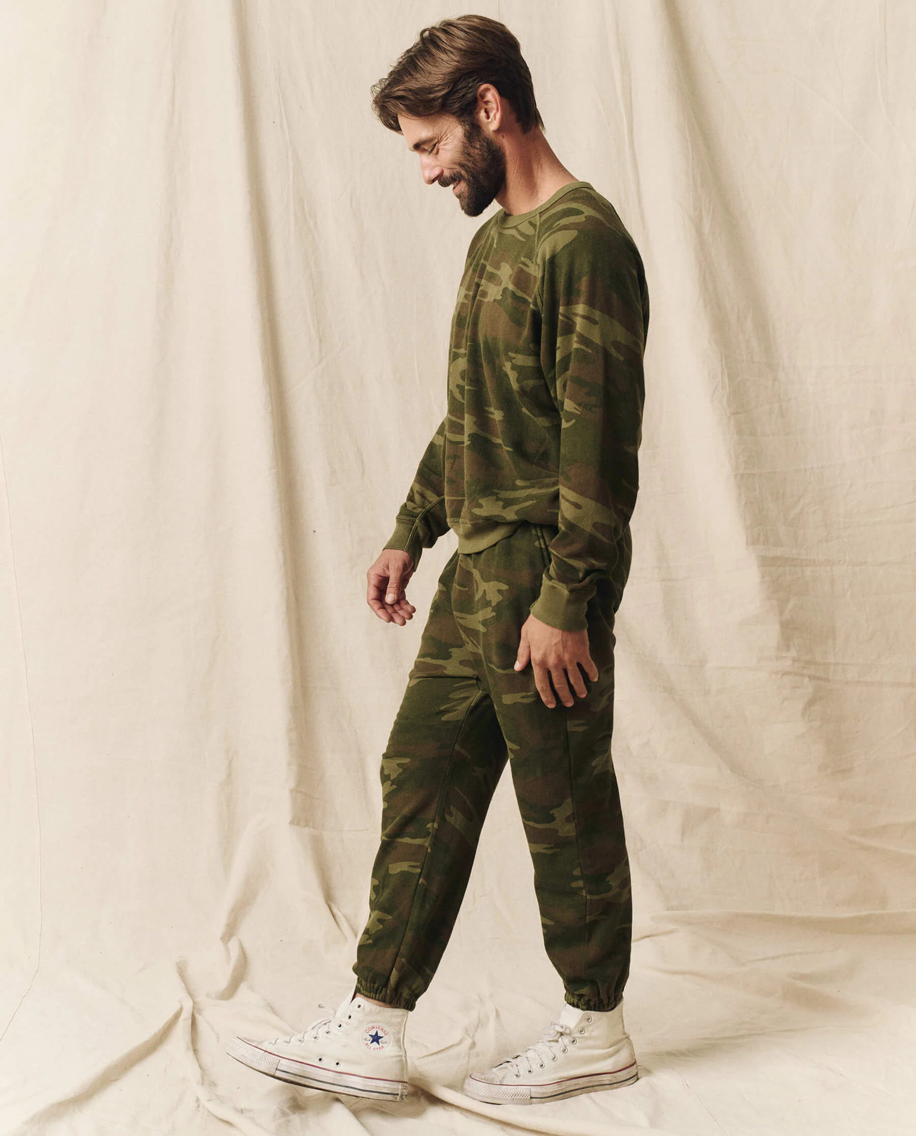 The Men's College Sweatshirt. -- Deep Woods Camo - Image 2