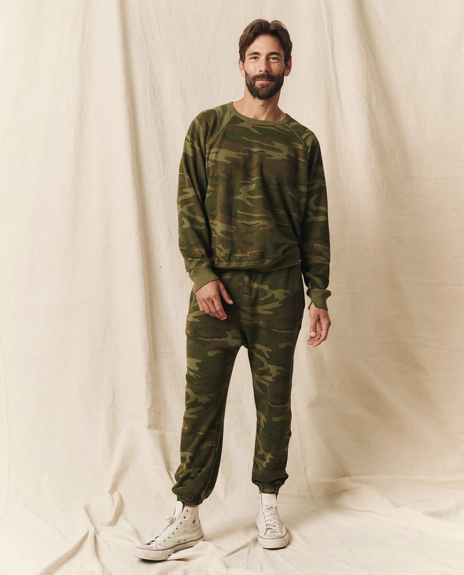 The Men's College Sweatshirt. -- Deep Woods Camo - Image 3