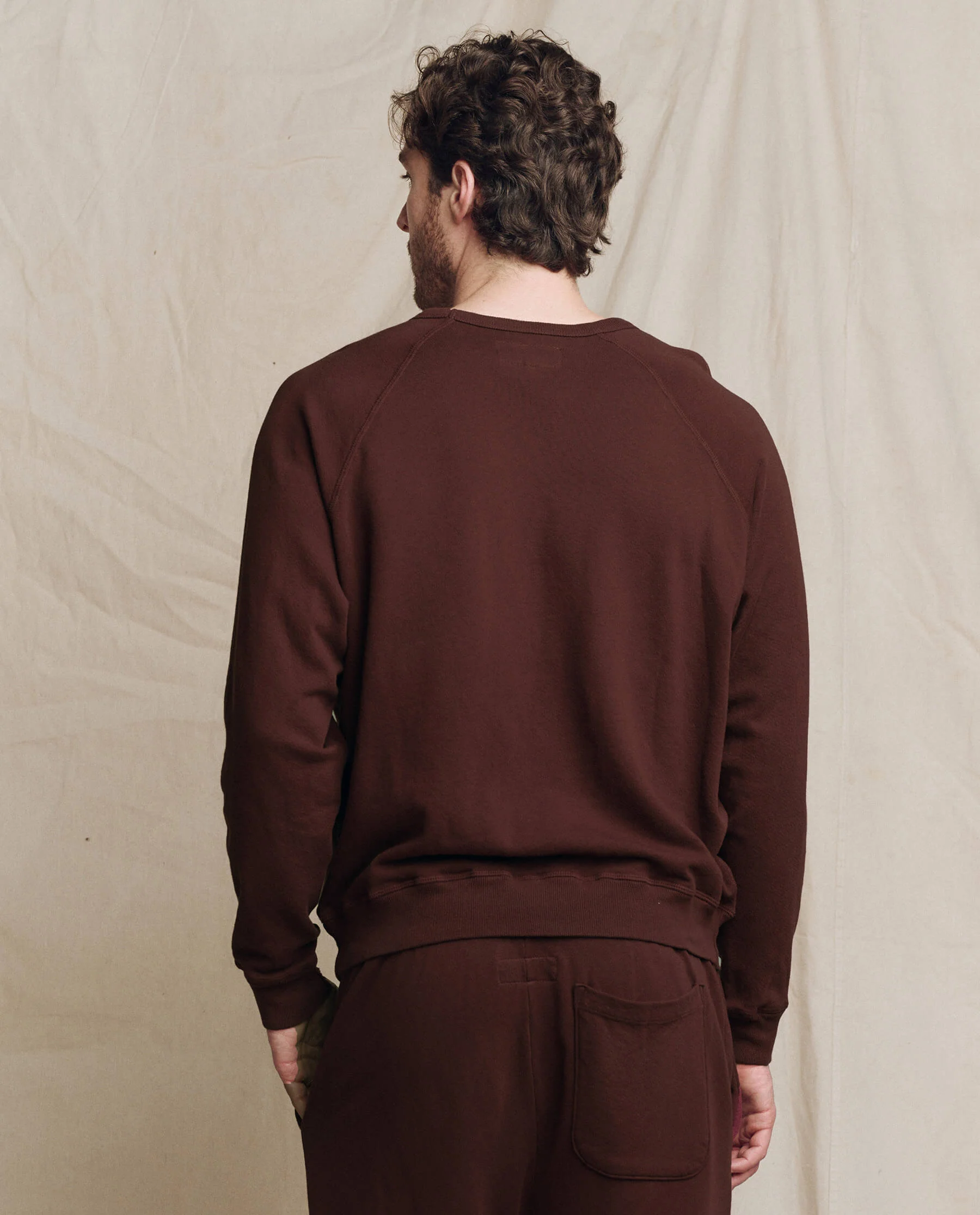 The Men's College Sweatshirt. Solid -- Driftwood - Image 2